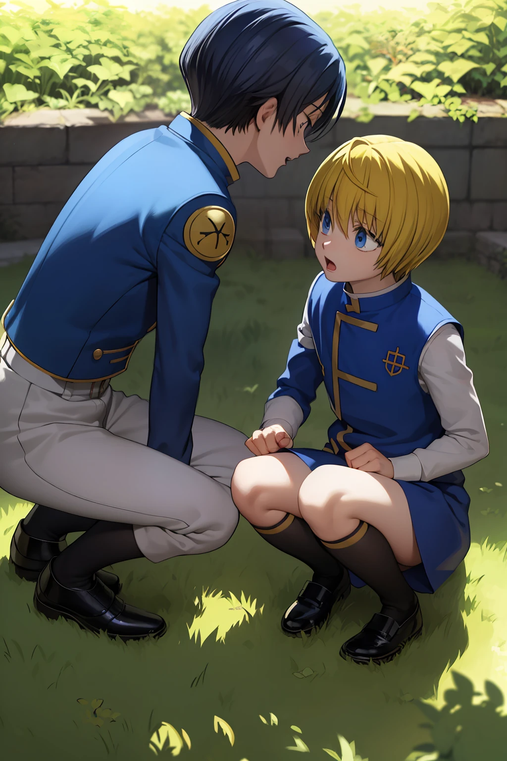 Kurapika and Chrollo,play together,2 boy