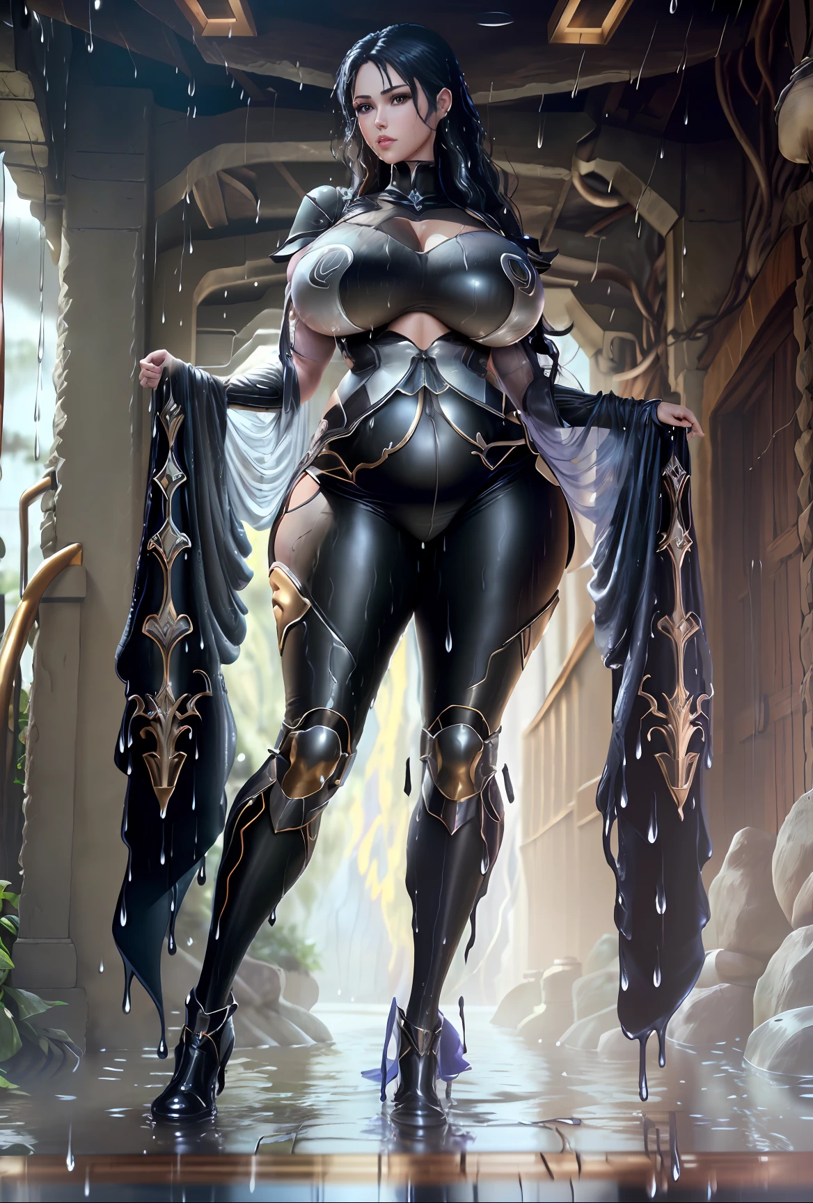 (Extreme detail CG Unity 8K, the wallpaper,tmasterpiece,Highest image quality),(Delicate light and shadow,Cinematic lens effect),(Extremely detailed, Underground parking, filigree, slightly fat big breasts, plumw, Bigchest, large tities, M cup, Raised sexy, Sexy skinny turtleneck dress, Sexy tight deep V evening dress,Refined face, largeaperture, Close-up of people), CGsociety masterpiece,Amazing CGsociety,Deviantart ArtStation CGSCOSIETY,8k high-quality detailed art,Guvez style artwork,Queen of Beautiful Fantasy,Dawn CG Association,(Popular RAW photos, top-quality,Unbeatable masterpiece,Ultra-realistic 8K CG,Perfect artwork,),(Top quality,8K,1个Giant Breast Girl,Bigboobs,Perfect body proportions,Protruding chest),(Best quality, A masterpiece of 8K ), Beautiful woman, Ultra photo realsisim, 1girll, (Huge breast sagging, Large areolar papules, Attractive body :1.8), (Wet body :1.8), Ultra-detailed face, Detailed lips, Detailed eyes, 二重まぶた, (Sexy low neck tight dress, Open neckline), (muscular turned leg),