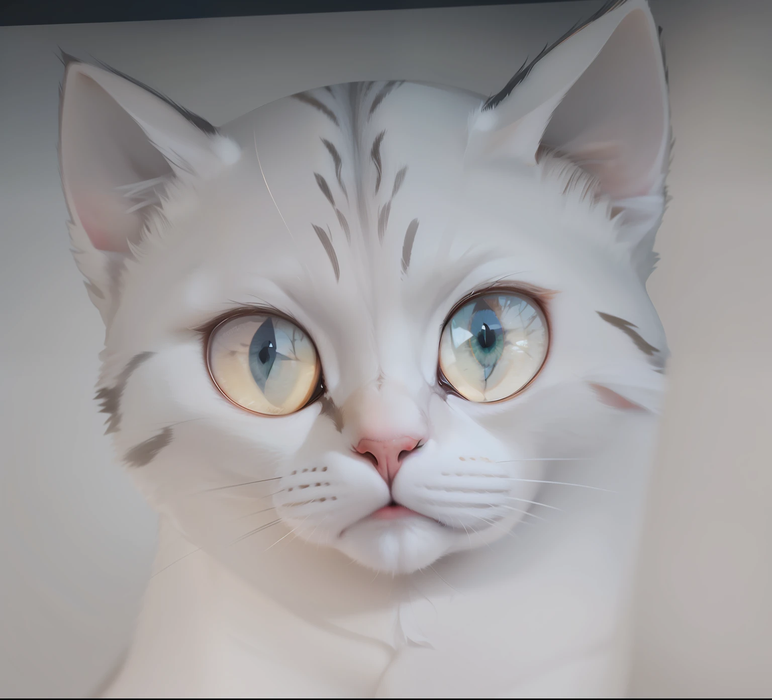 Cat, 8k, high quilty, realistic, 3d, beautiful realistic، Cool details, raw photo, selfie, realistic eyes, Light and cool lighting, photo realistic, Cel shaded, Gel lighting, ultra details