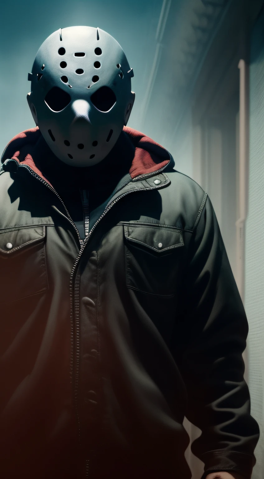 capa de filme com o jason voorhees com machado