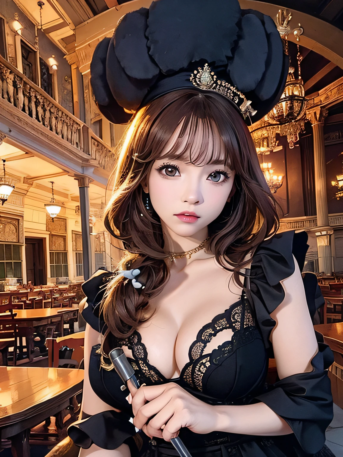 Official art、unity 8k wall paper、ultra-detailliert、Beautifully Aesthetic、masterpiece、top-quality、(Photoreal Stick:1.8)、(Zentangle、a Mandala、Tangles、Tangles)、(Fractal Art:1.3)、One girl、ighly detailed、Dynamic angles、Cowboy Shots、The most beautiful forms chaos、elegent、Brutalist design、Vibrant colors、romantism、