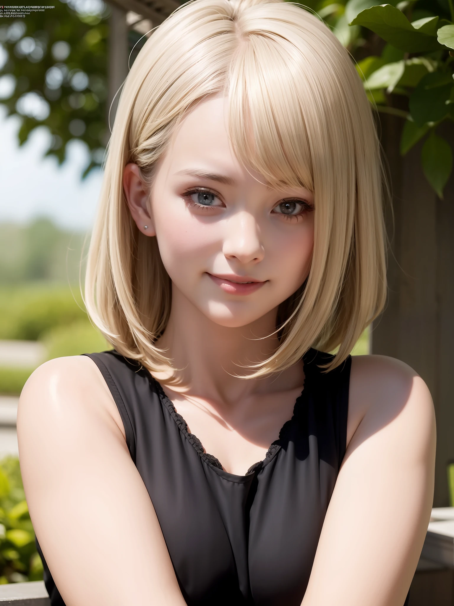 extremely detailed 8K wallpaper, 1girl, smile, ahoge, hime cut, silver hair ,realistic photo, a realistic photo,(photo realistic:1.1), best quality, masterpiece, ultra high res, (8k, RAW photo:1.2)