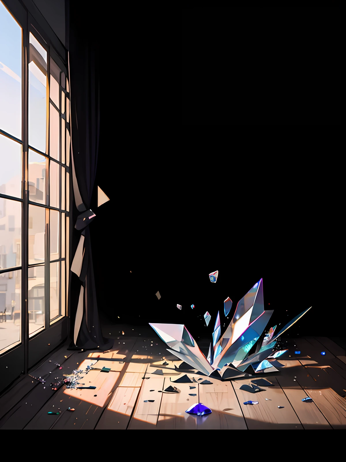 a color，k hd，Artistically brilliant，Broken diamonds，distinctive，