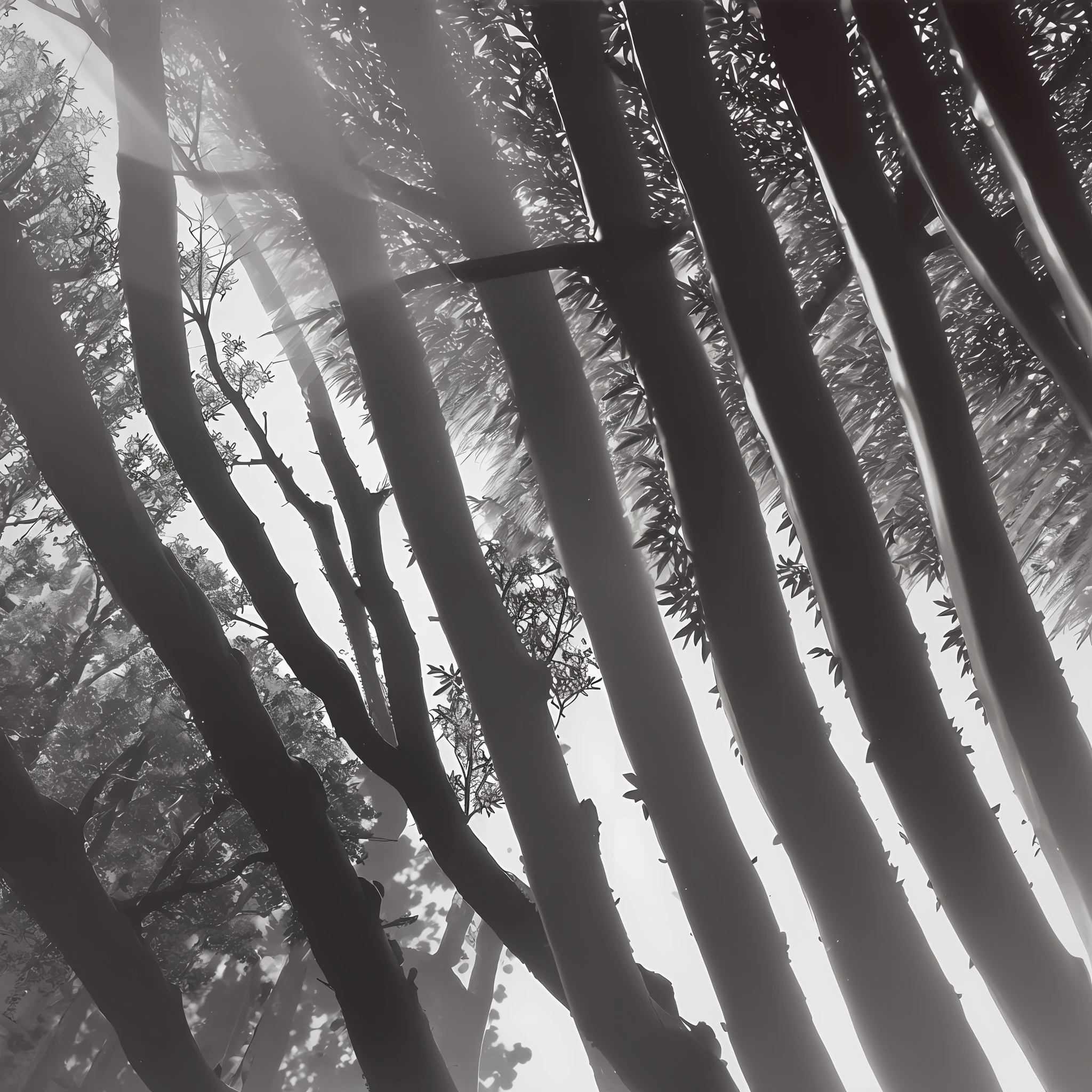 The tree、The light and shadow of the sunlight through the leaves、夏天、Wagas，pedestrians，black andwhite，k hd，