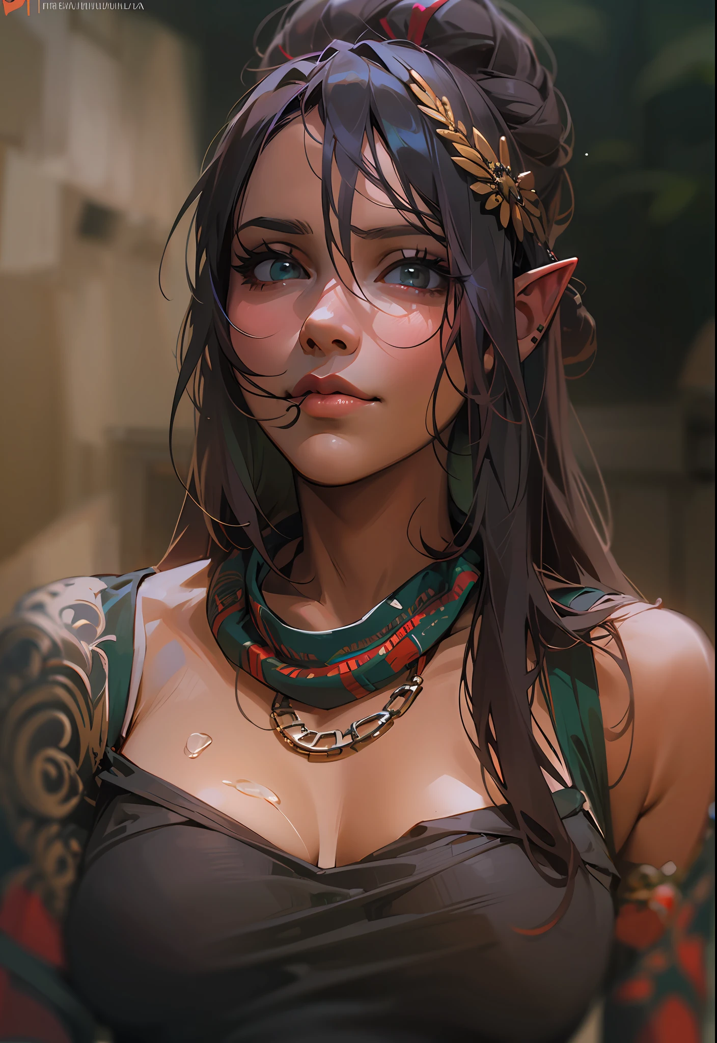 There's an elf (Arshes em Bastard) elfa de 30 anos (Peta Jensen), (Camgirl), (onlyfans) and the Ancestral Ruins, richly detailed Aztec ruins, lots of vegetation and vineyards, Aztec Ancient Ruins, cinematic natural light, organic dust particles in light, poeira no ar, Underneath view, Viewing angle below, olhar de baixo, olhando de baixo, close de baixo, MULHER SEXY, Novo, sem roupa, Do not wear clothes, alguns apetrechos e tribais pelo corpo nu, sensual, provocador, cabelos vermelhos, vermelho escuro, red hair, cabelo com linga sobre o peito, braid over chest, smaller braids on the head, Dark grey head |, olhar sexy, olhos verdes, Olhar Lascivo, desejo, marrom, sarda no rosto, realista, boca entreaberta, sensualidade ao extremo, Seios enormes (Oppai), massive breasts uncovered, seios grandes (Mamalhuda, massive breasts, peitos grandes) soltos descobertos (Adult video of Kate Dee 1 8 years old), seios arredondados, mamilos duros, seios grandes (Kyra QUENTE) com pintas, sardas, Fundo, sardas no peito, piercing na barriga, barriga sexy, barriga levemente marcada, sexy :8, A partir de 8 K fosco, olhar sexy, detalhes tribais pelo corpo, corpo nu com tatoo tribal, asteca, molhado, transparente, pose atraente, a scarf tied at the waist, estourando os seios, bicos duros, mamilos endurecidos, enrijecidos, Excitado, lascivo, provocador, corpo sexy, quadril largo, coxa grossa, Pose sexy, corpo perfeito, uncovered private parts, Visible, aberta e exposta, pelos pubianos raspados, Depilado, exposta, realista, molhada, virilha marcada, perfect lighting, Bottom view, realista, filtro escuro, profundidade, corpo perfeito, anatomia perfeita, 4k