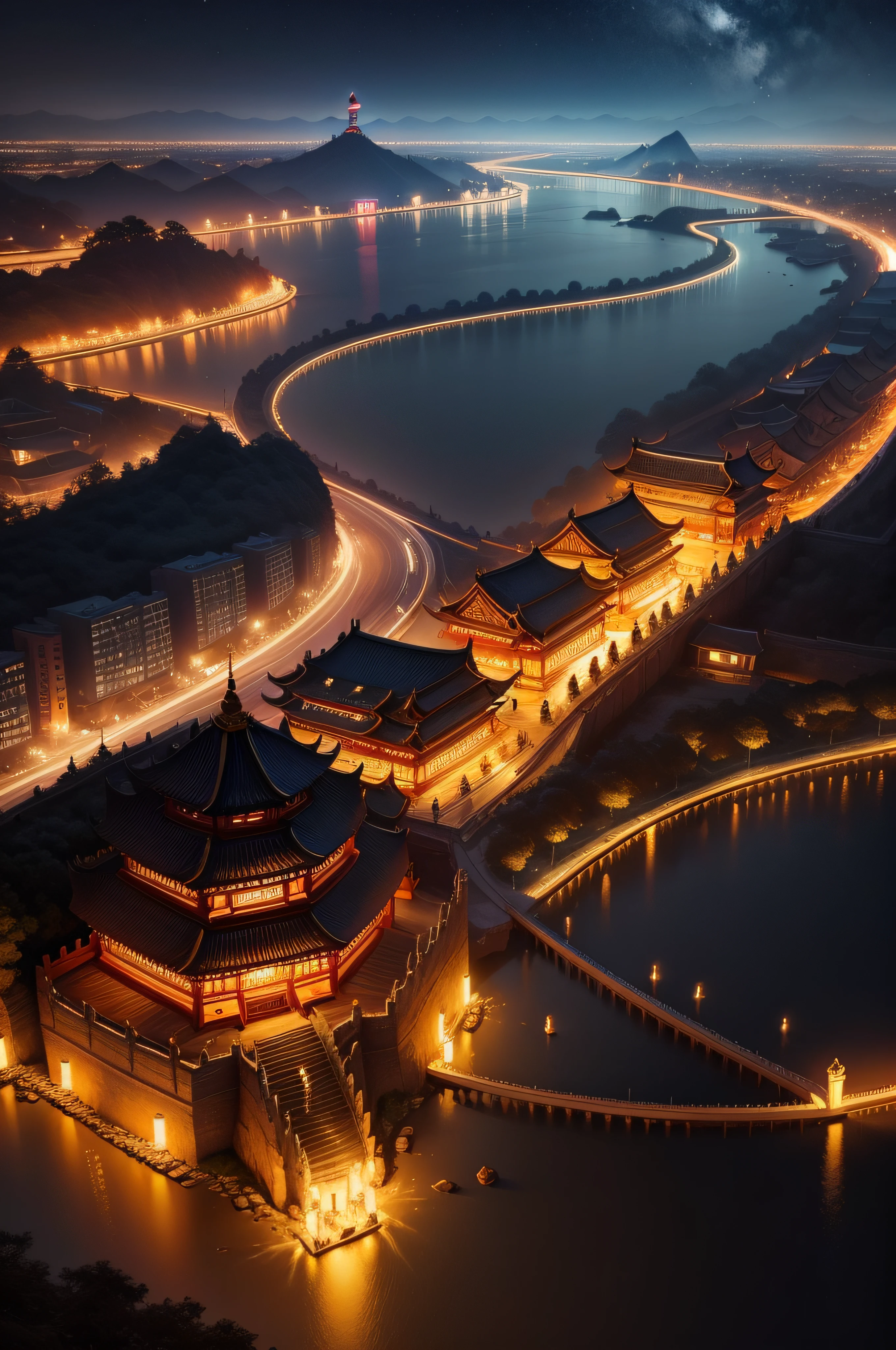 Night view of China
