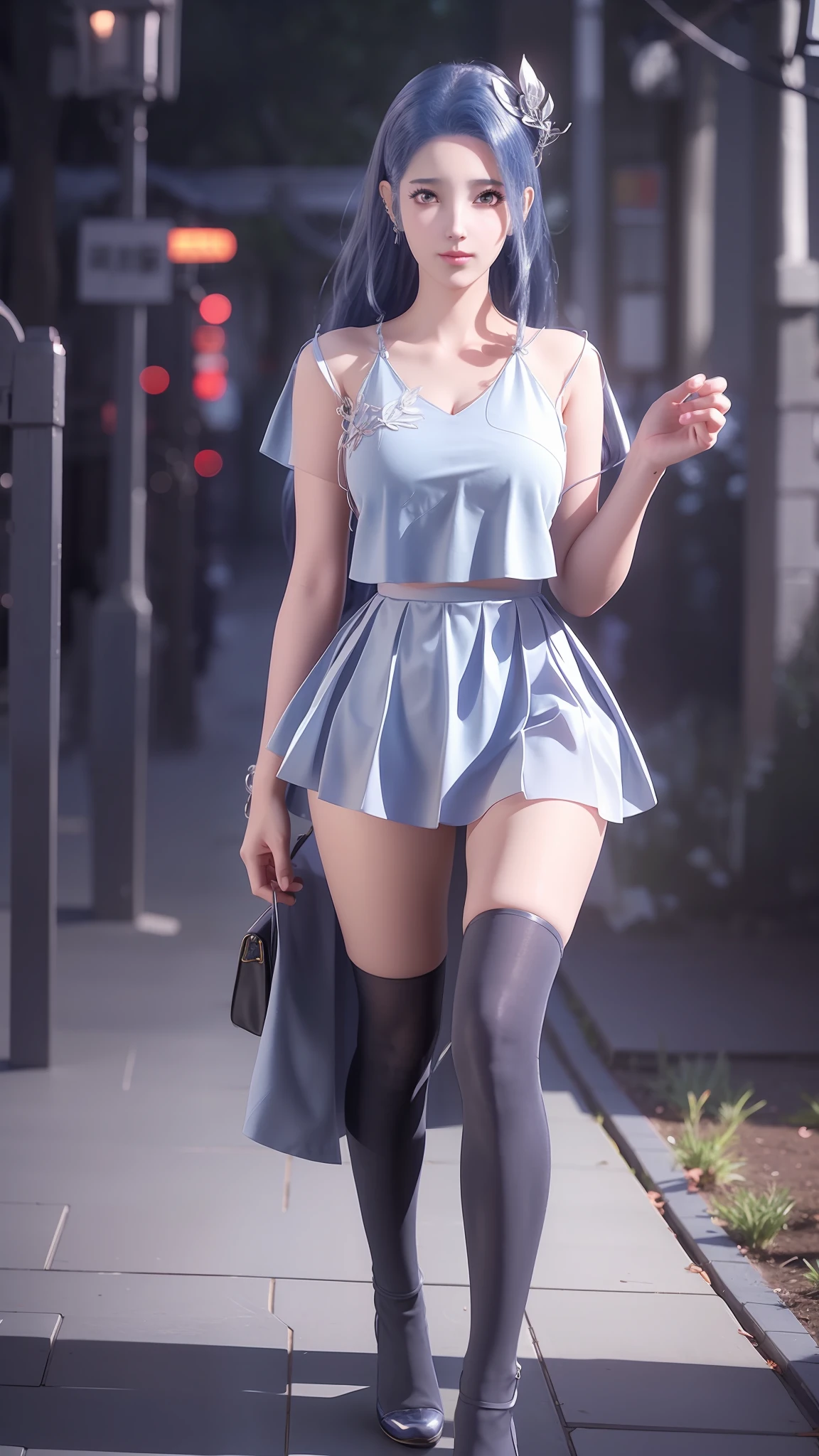 anime - style image of a woman in a short skirt and shirt, seductive anime girls, Smooth anime CG art, Surrealism female students, Surrealism female students, thighhighs and skirt, photorealistic anime girl rendering, beautiful and seductive anime woman, Realistic schoolgirl, Realistic anime 3 D style, 3 d anime realistic, Beautiful Anime High School Girls