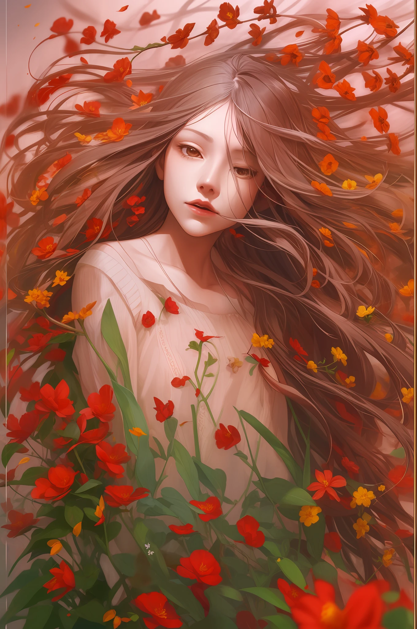 Thinning petals lengthwise