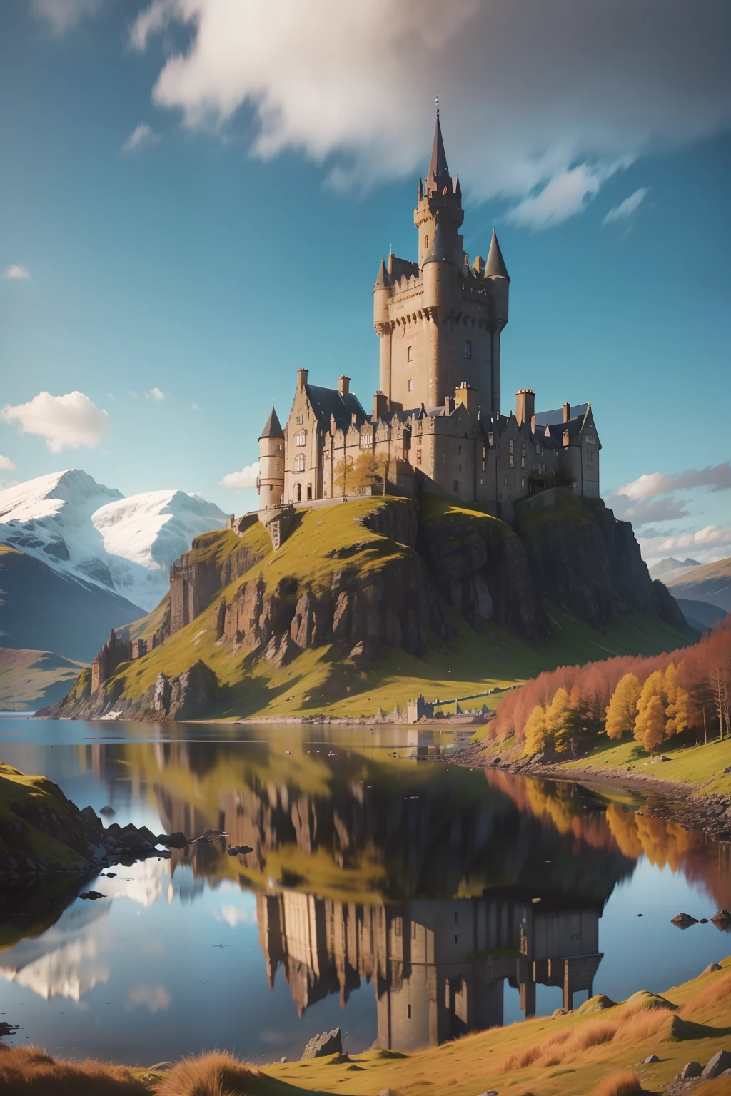 The Scottish Highlands: Rugged mountains, picturesque lochs, and historic castles create a magical setting