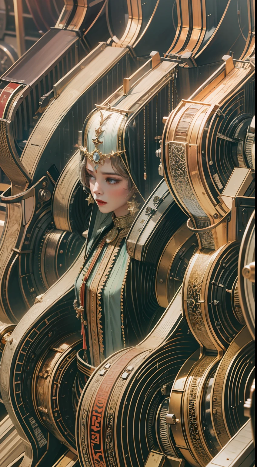 Beautiful woman in intricate Vintage Hollywood Icon Outfit