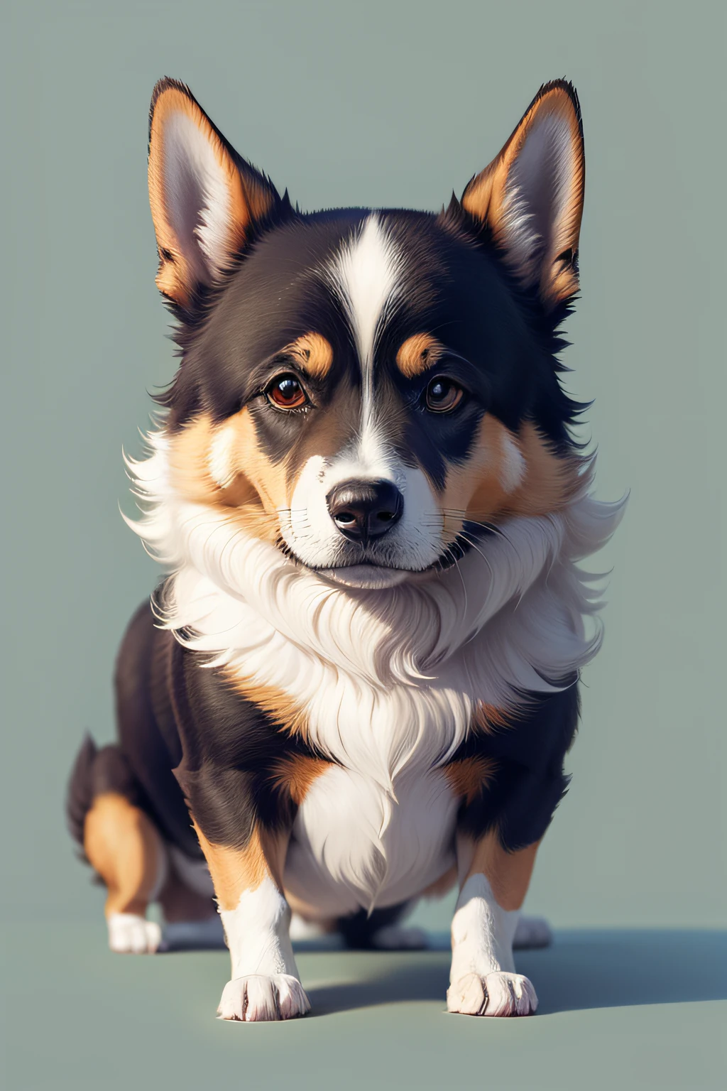 Draw an illustration for a T-shirt with the theme 'Father of Animals'. A arte deve ser minimalista e limpa, Highlighting a dog. A imagem deve ter um fundo transparente. Incorpore as palavras 'Pai de Peludos' de maneira criativa no design.
