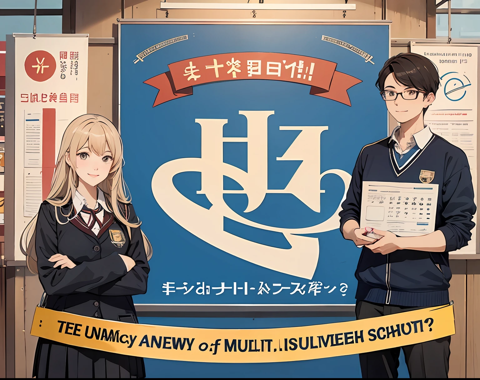 The University Faculty of Mathematics poster welcoming new students has numbers with the emblem of Southeast University and the emblem of the School of Mathematics in the upper left corner