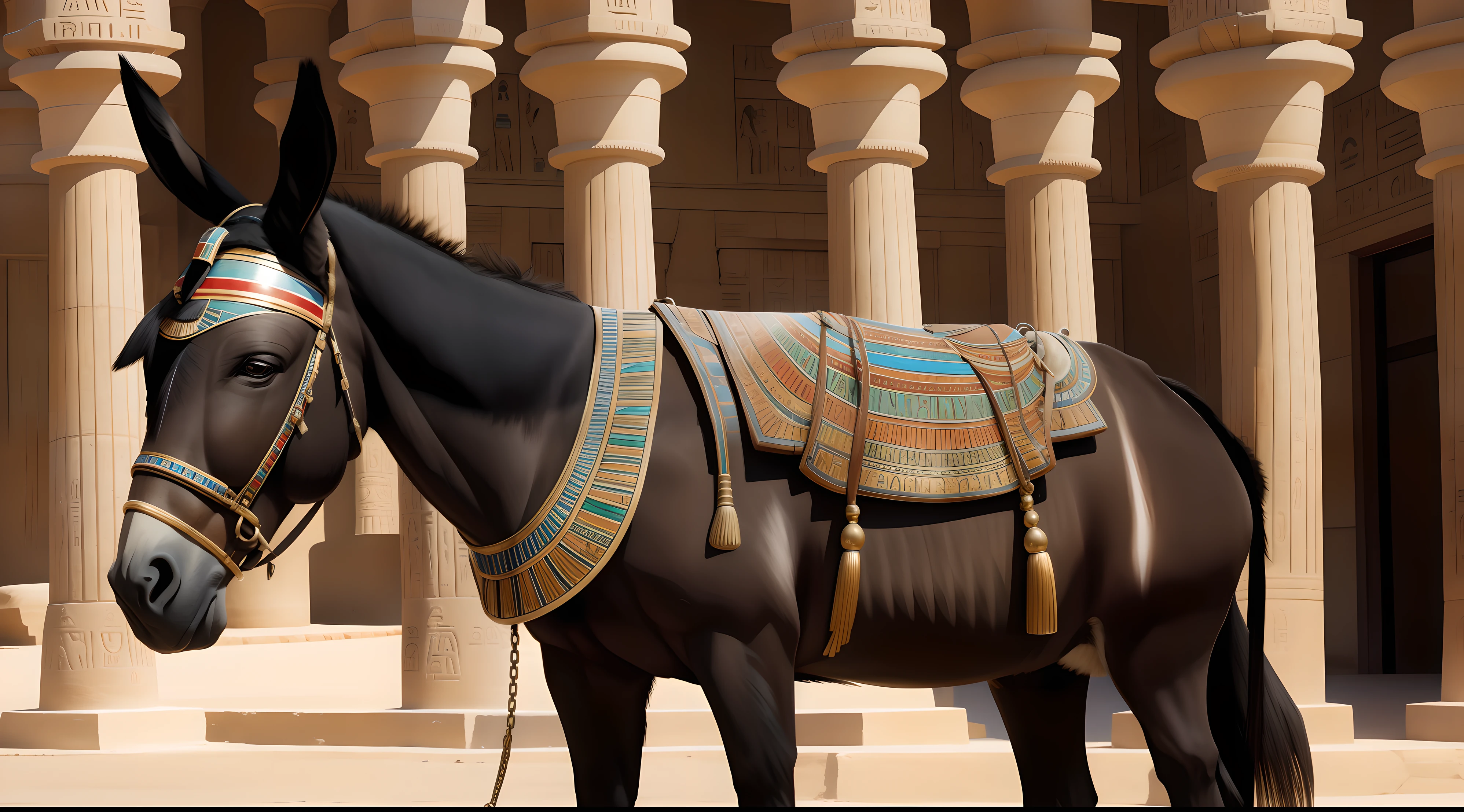 An Egyptian transport donkey