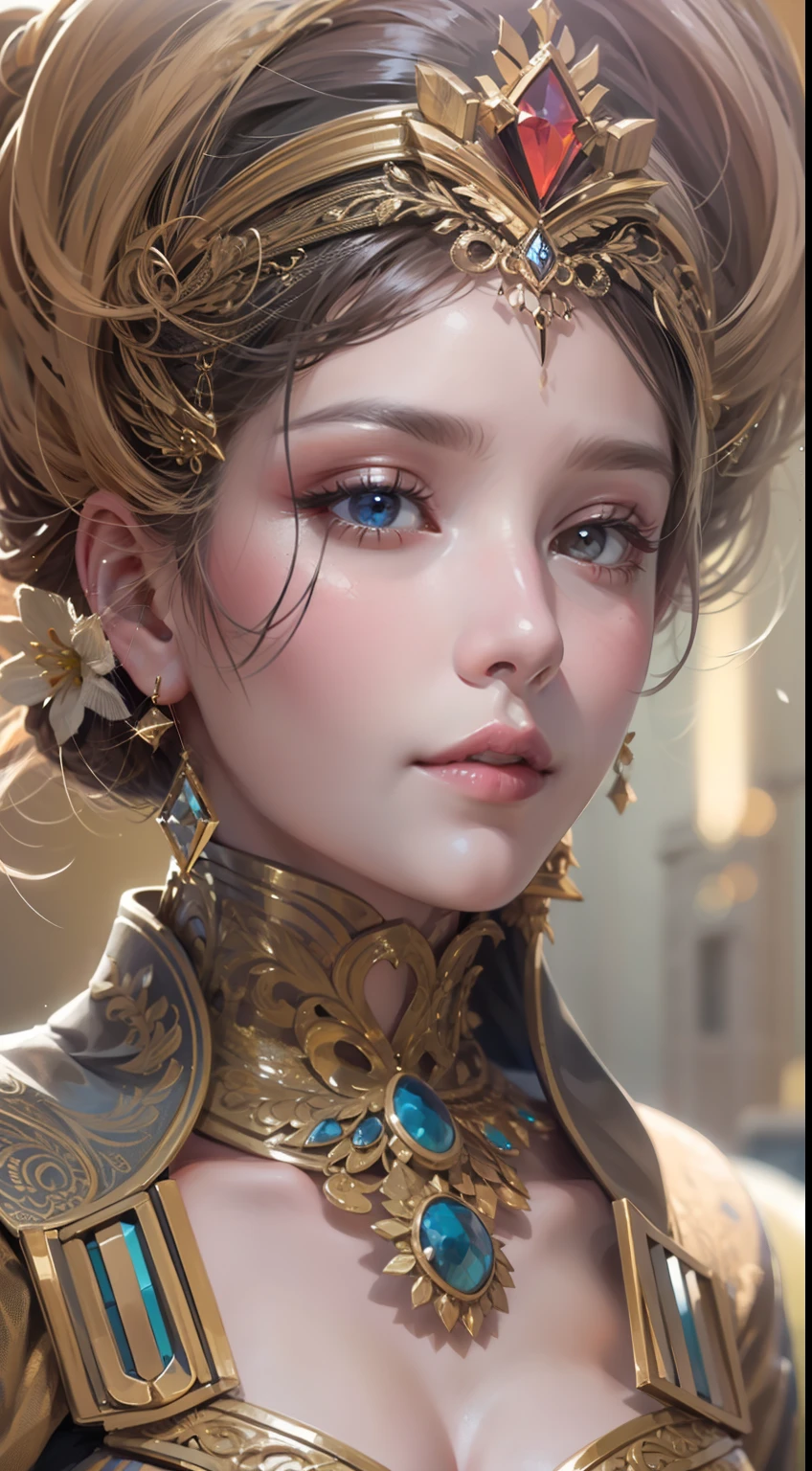 Beautiful woman in intricate Sophisticated and Timeless Outfit
