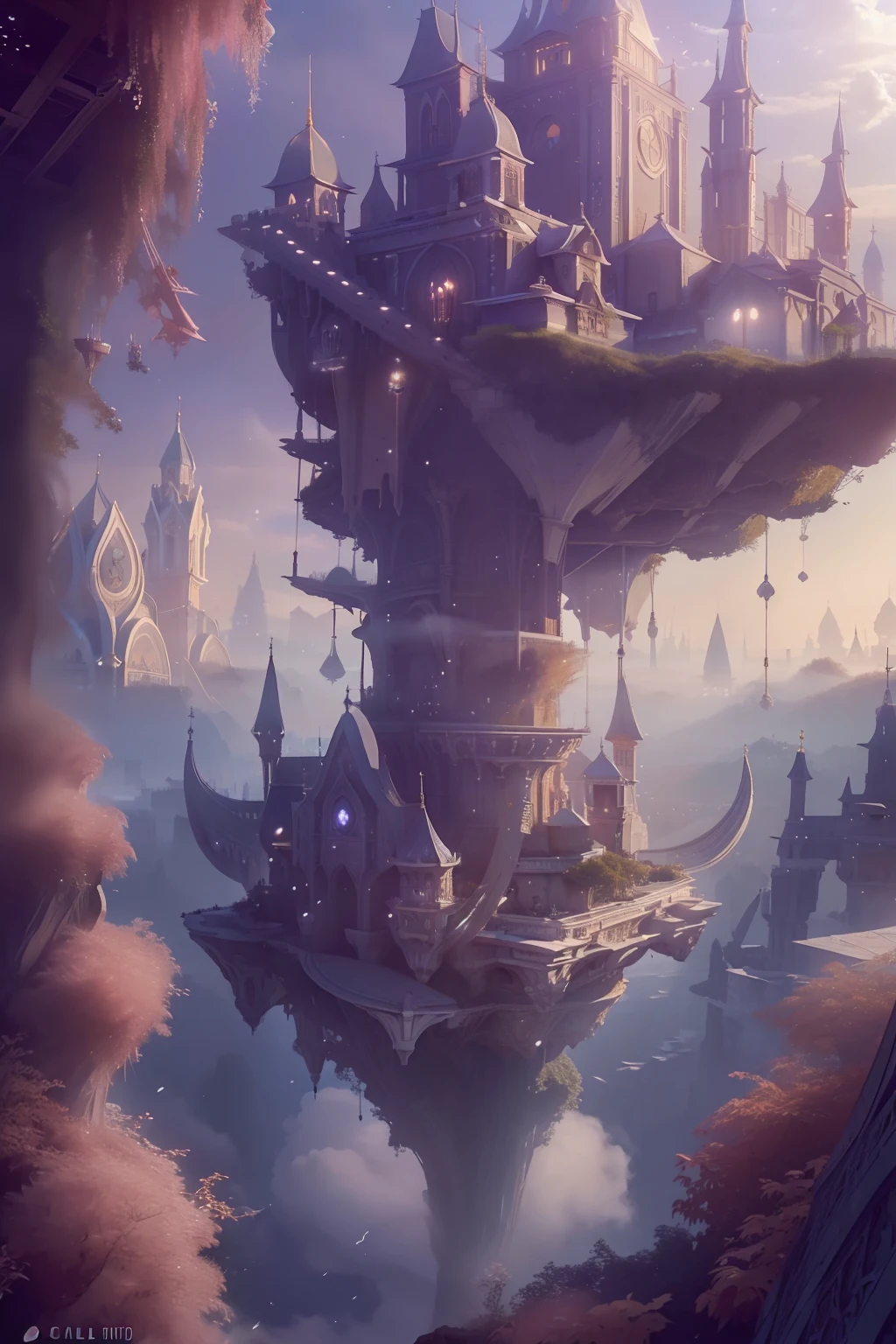 high high quality，Best quality at best，Realiy，Super realistic，super detailing,tmasterpiece，A high resolution，8K，Very realistic，Epic fantasy digital art style,sky cities，Endless Lagrange，Fantastic starry sky,Beautiful futuristic city，Fantasy sci-fi city，The dystopian city of the future，Syd Mead和Raphael Lacoste，Sci-fi flying machine,((tmasterpiece:1.2))（intricately details：1.2），(Extremely detailed floating city:1.3), ((A detailed mirage floating above the clouds)，(Detailed buoy spire illusion, Detailed floating bell tower illusion)，(Highly transparent mirage)，((Detailed view of the base of the Phantom Castle)),Ultra-detailed,extremely detailed and beautiful, Sky and white clouds and sunset glow background, (A city on a floating cloud, Floating petals, A garden in bloom in the sky, Many vines on the wall:1.2) imagination, Dream， (Girl floating in town:1.8), (1 girl away from the camera:1.2),tmasterpiece， best qualtiy， 8K, offcial art， RAW photogr， Incredibly Ridiculous res， beuaty girl， Nice face，extremelydetailedeyesandface， (super wide shot), Holy light, White dress, (full bodyesbian), Bare feet, (Backless dress), Solo，动态照明， cinmatic lighting， highest details， extremy detailed， Hyper-detailing， finedetail，