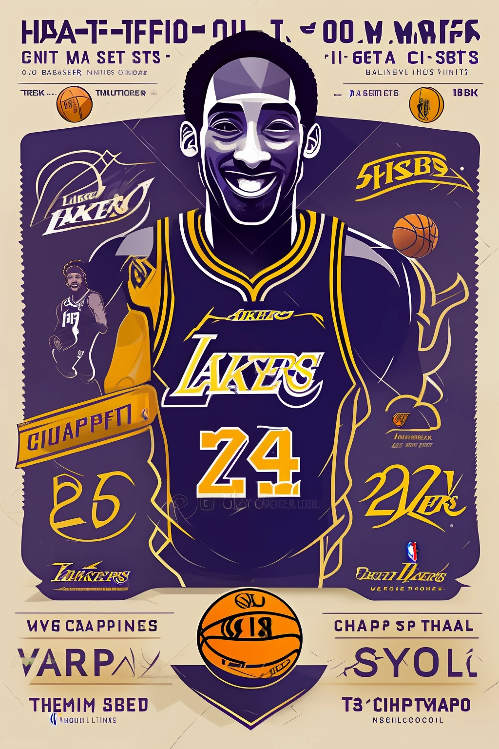 coloque a imagem do numero 24 do Lakers time de basquete da NBA