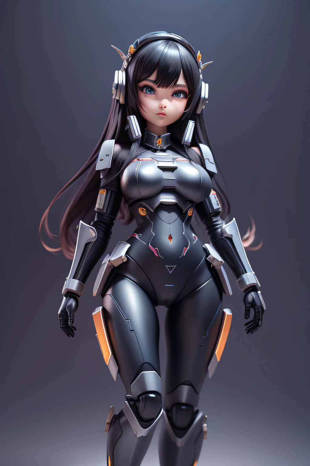 1girl, Best quality at best, The is very detailed, ultra - detailed, tmasterpiece, 8k wallpaper absurd, A high resolution, super fine illustrations, hoang lap, 独奏, GameCG, suzerain, is in night, (blacklight:1 ), (Detailed beautiful face and eyes:1), command spell, mecha musume, masks, mechanicalparts, robotjoints,full armour,The upper part of the body,huge tit,
