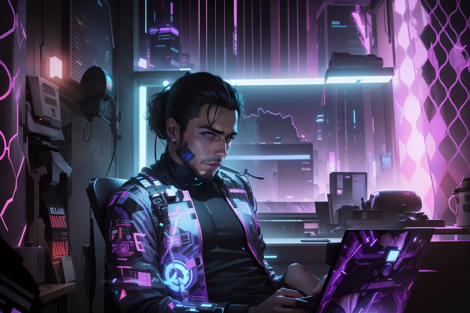 Change background cyberpunk handsome boy, realistic face,8k resulation , ultra realistic
