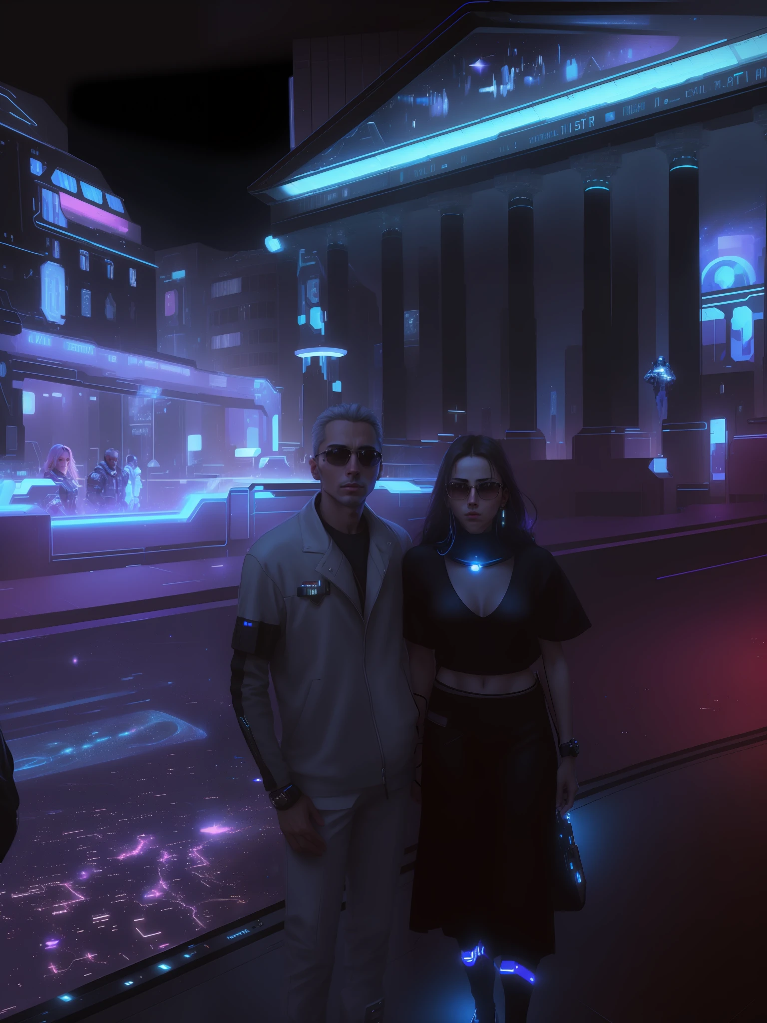 Man and women in space with the galaxy in the background , cinematic realistic portrait, realistic face moody lighting, cyberpunk art ultrarealistic 8k, photorealistic artstyle, realistic artstyle, artstation mans aesthetic, cyberpunk sty