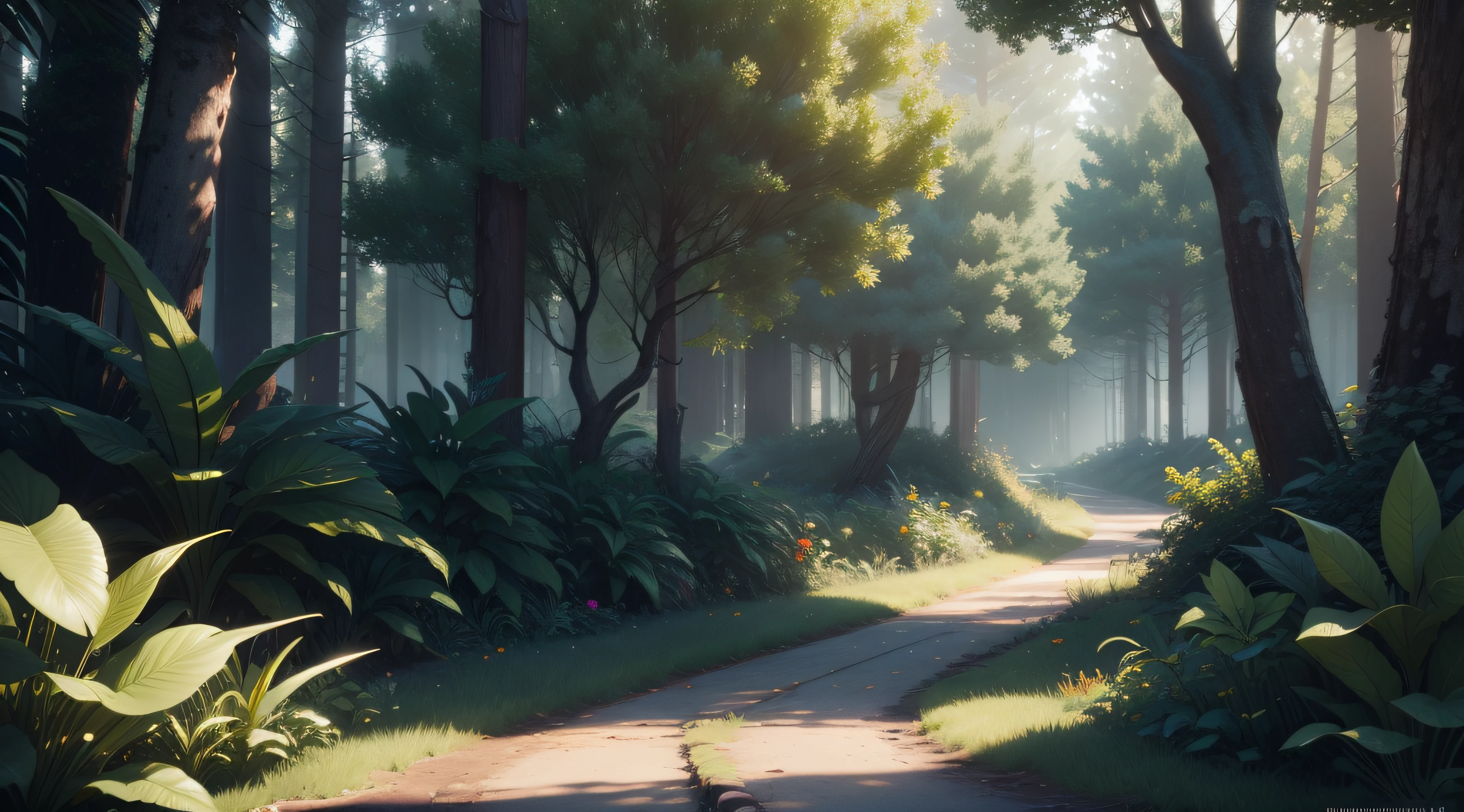 (extremely detailed CG unity 8k wallpaper, best quality) floresta linda