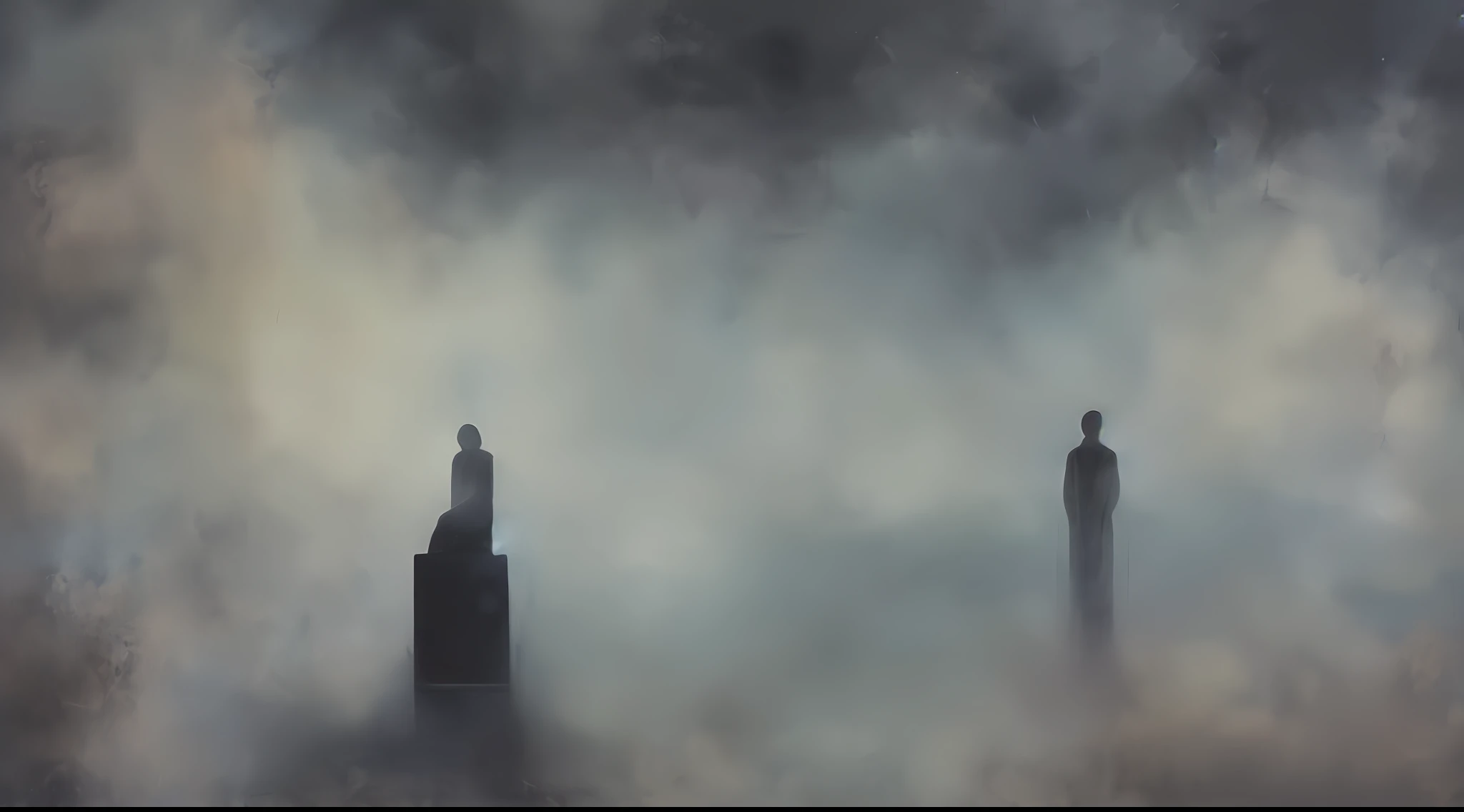Masterpiece, Abstract surrealist art, I feel lonely, mist,