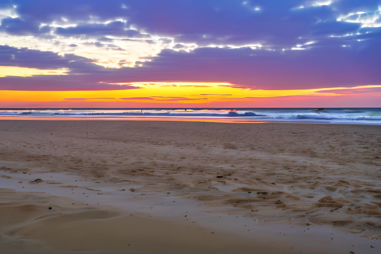 the sea,setting sun,whales,sandbeach,empty of people