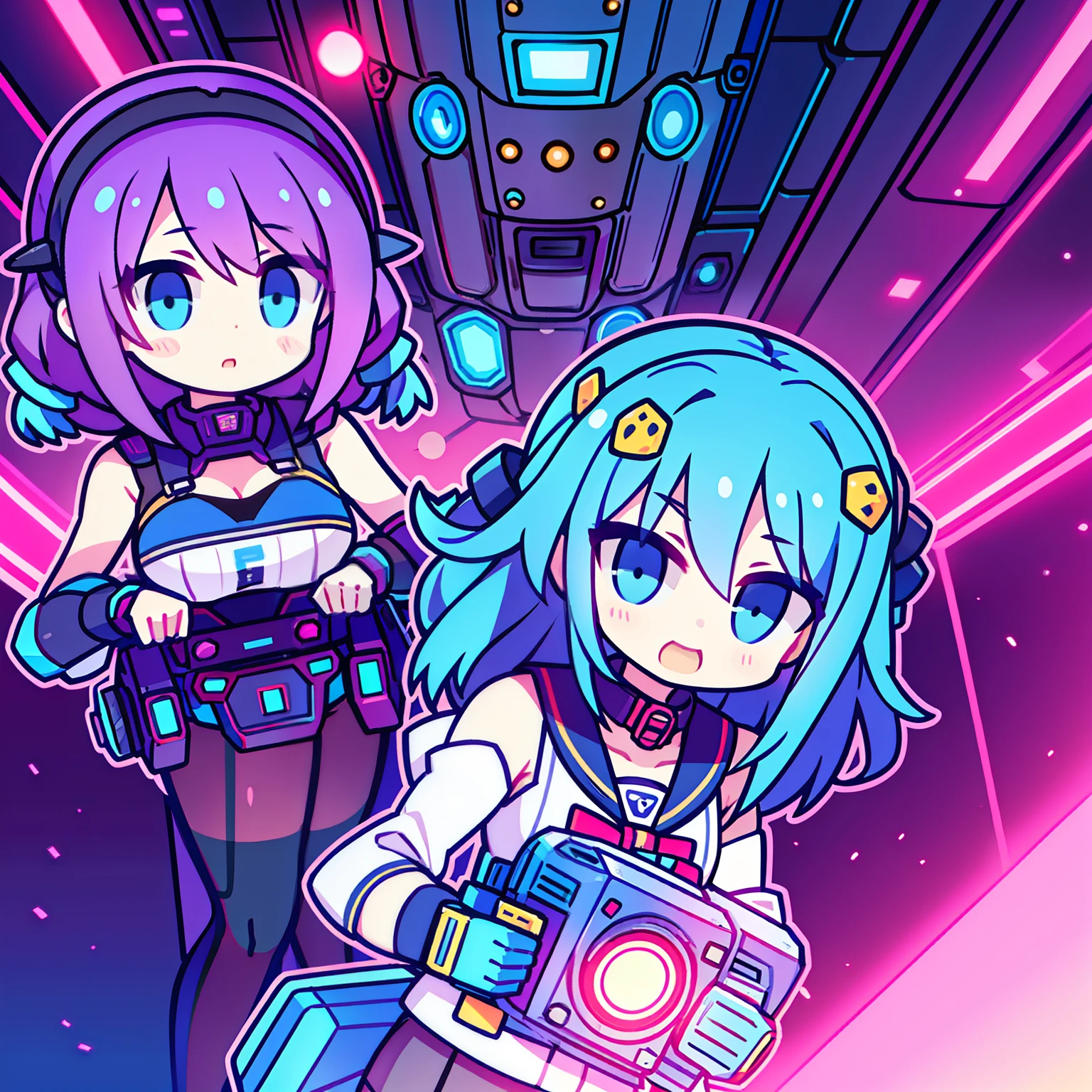 Machine girl,teens girl