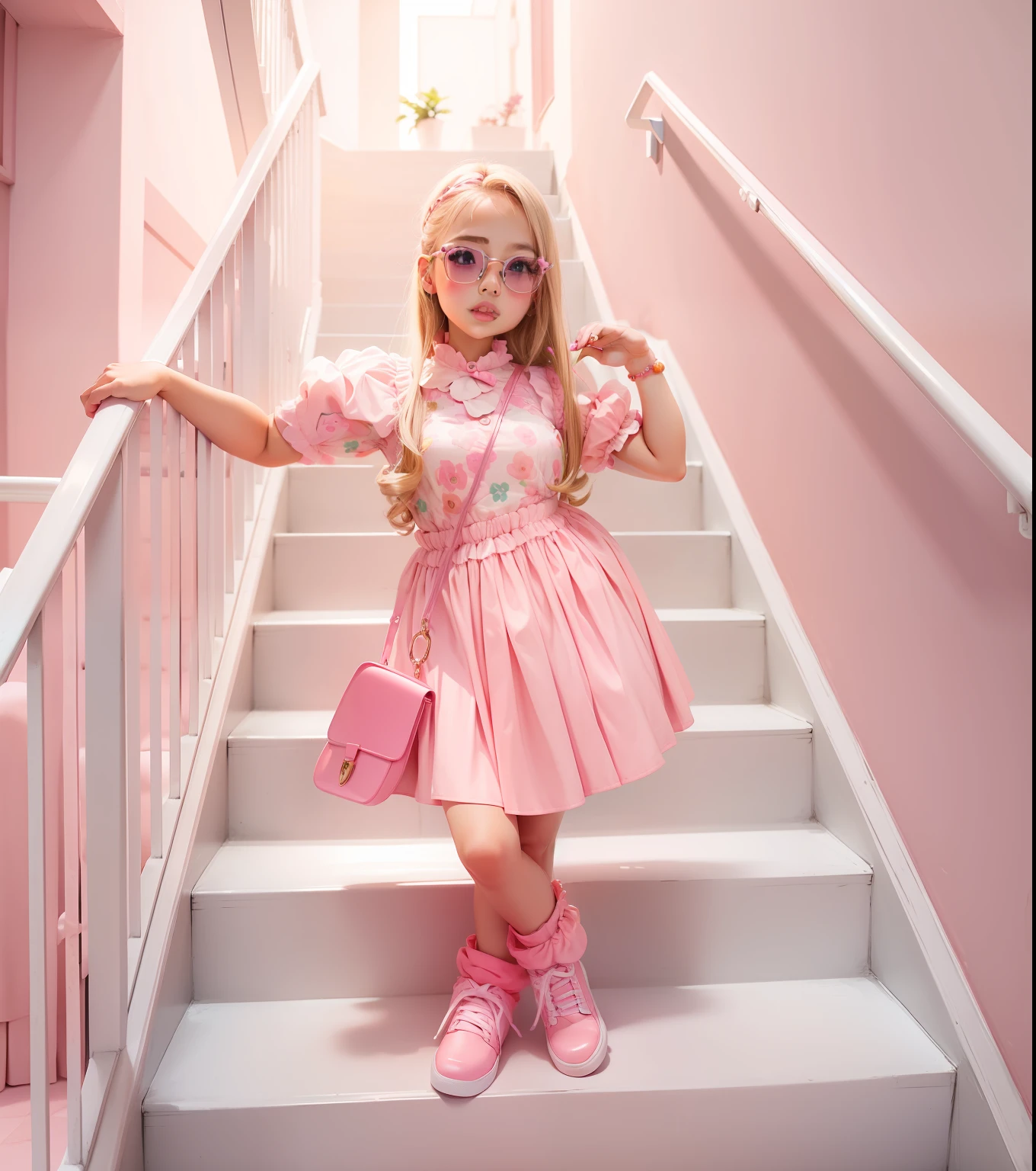 Cute Barbie girl theme dress pink