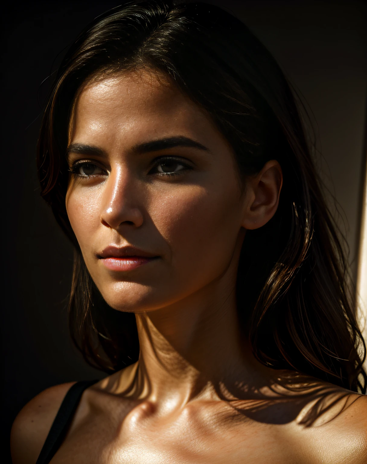 insanely photorealistic RAW photo portrait of a stunning beautiful 30yo woman in the style of Steve McCurry, award-winning, highly detailed, sharp focus, intricate, symmetrical features, perfect lighting, 4k, 8k, HD, dramatic lighting, octane render, in the style of Tom Bagshaw, Sargent, Thomas Kinkade