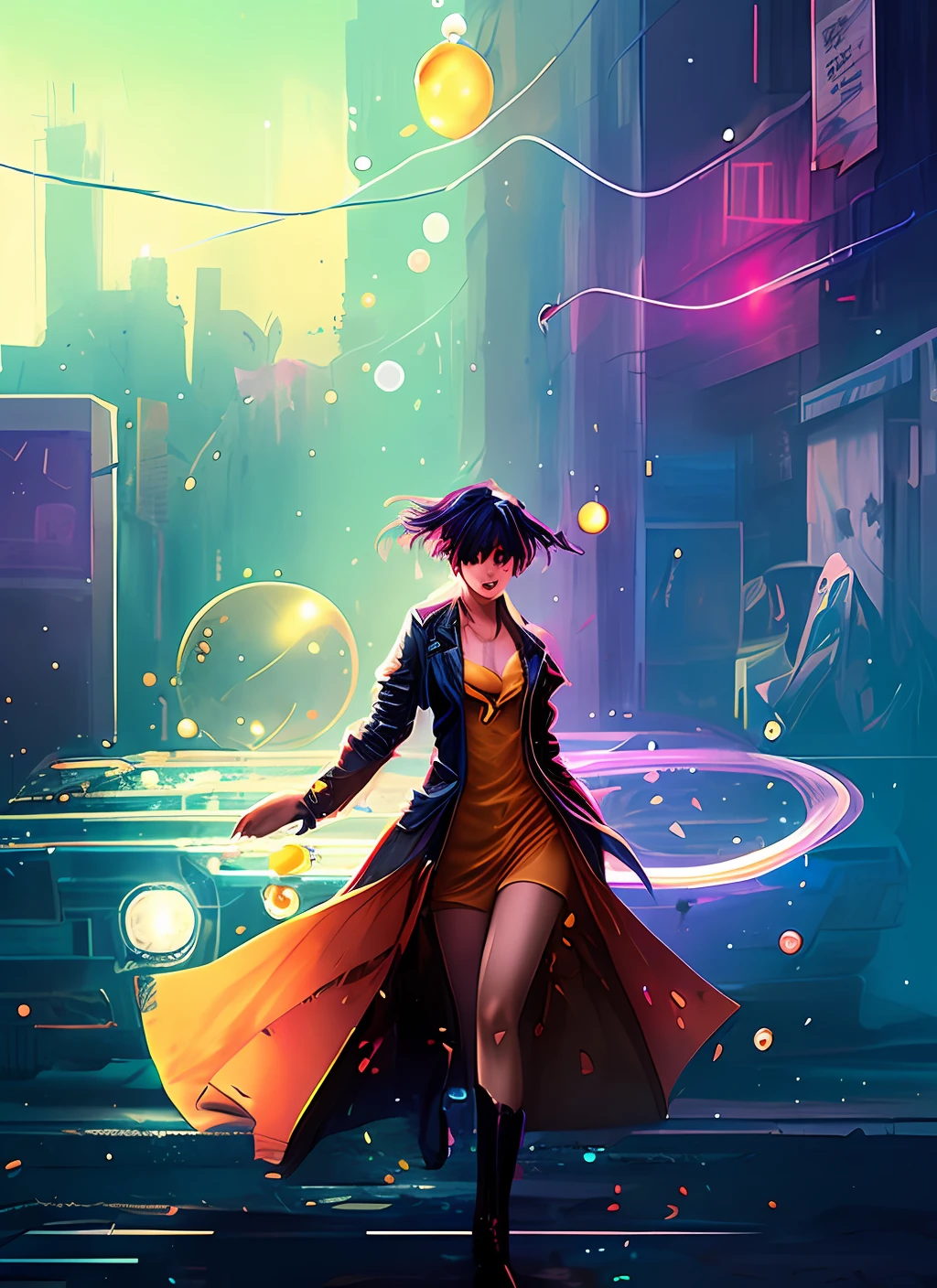 (snthwve style:1) (nvinkpunk:0.7) drunken beautiful woman as delirium from sandman, (hallucinating colorful soap bubbles), by jeremy mann, by sandra chevrier, by dave mckean and richard avedon and maciej kuciara, punk rock, tank girl, high detailed, 8k,
sharp focus, natural lighting, subsurface scattering, f2, 35mm, film grain
