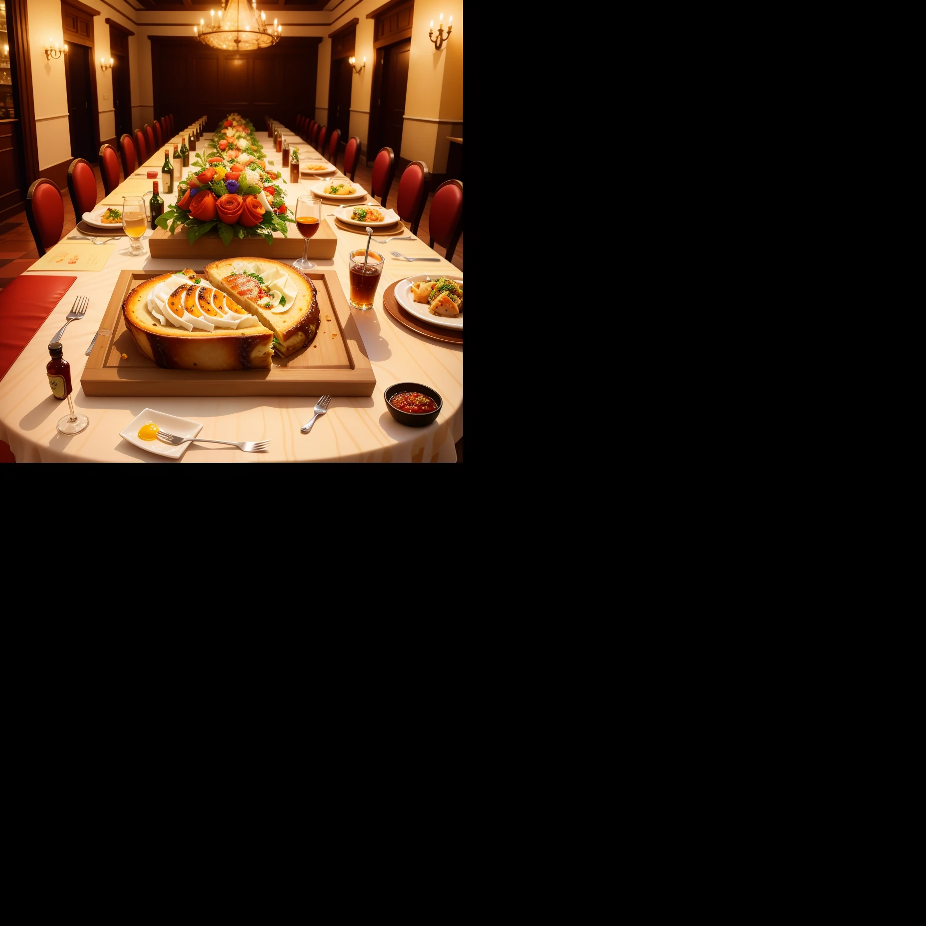 Mesero, restaurante, pareja