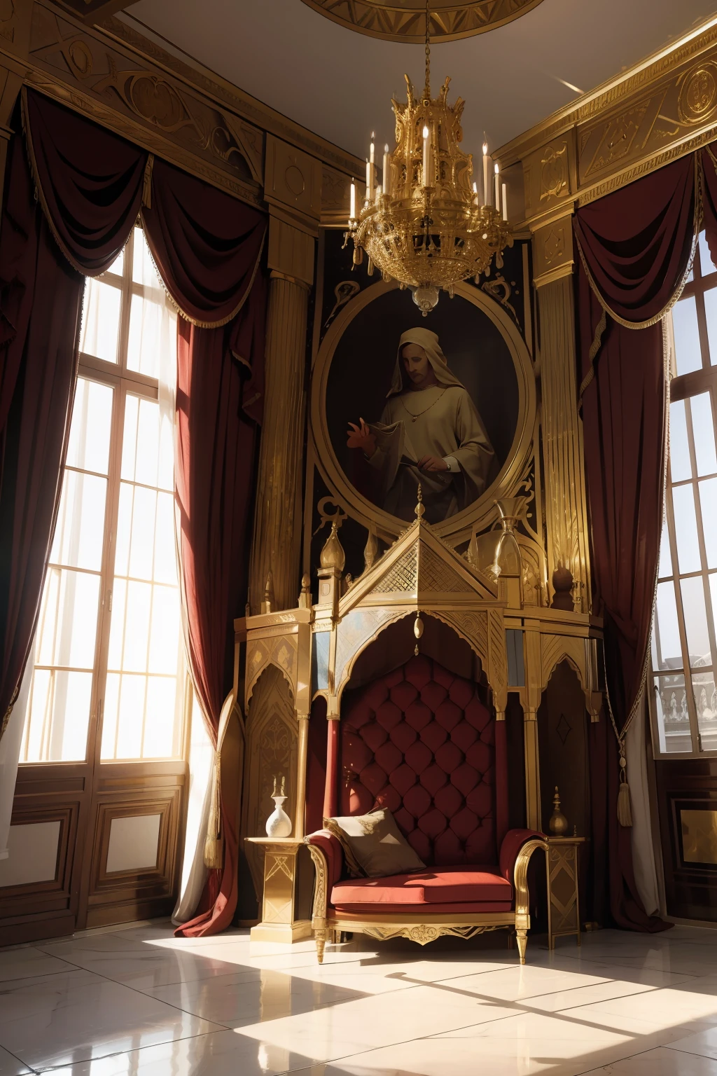 Moroccan castle throne room Versailles style