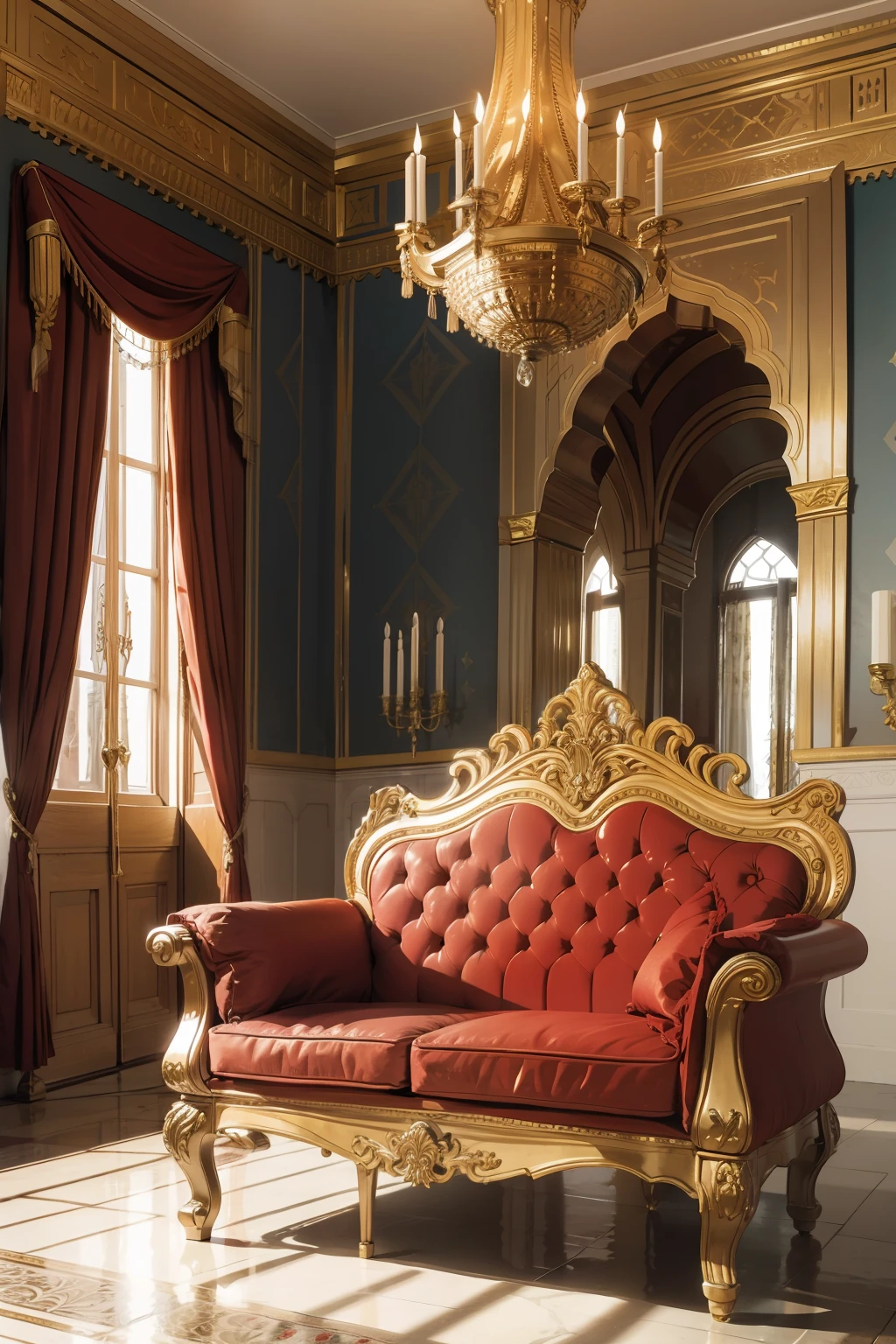 Moroccan castle throne room Versailles style