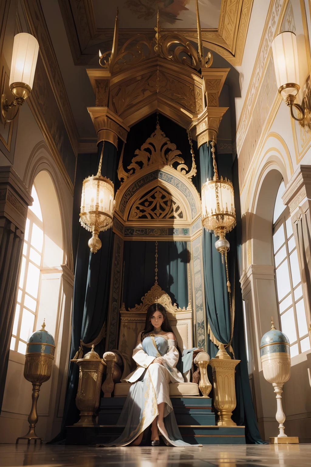 Moroccan castle throne room Versailles style