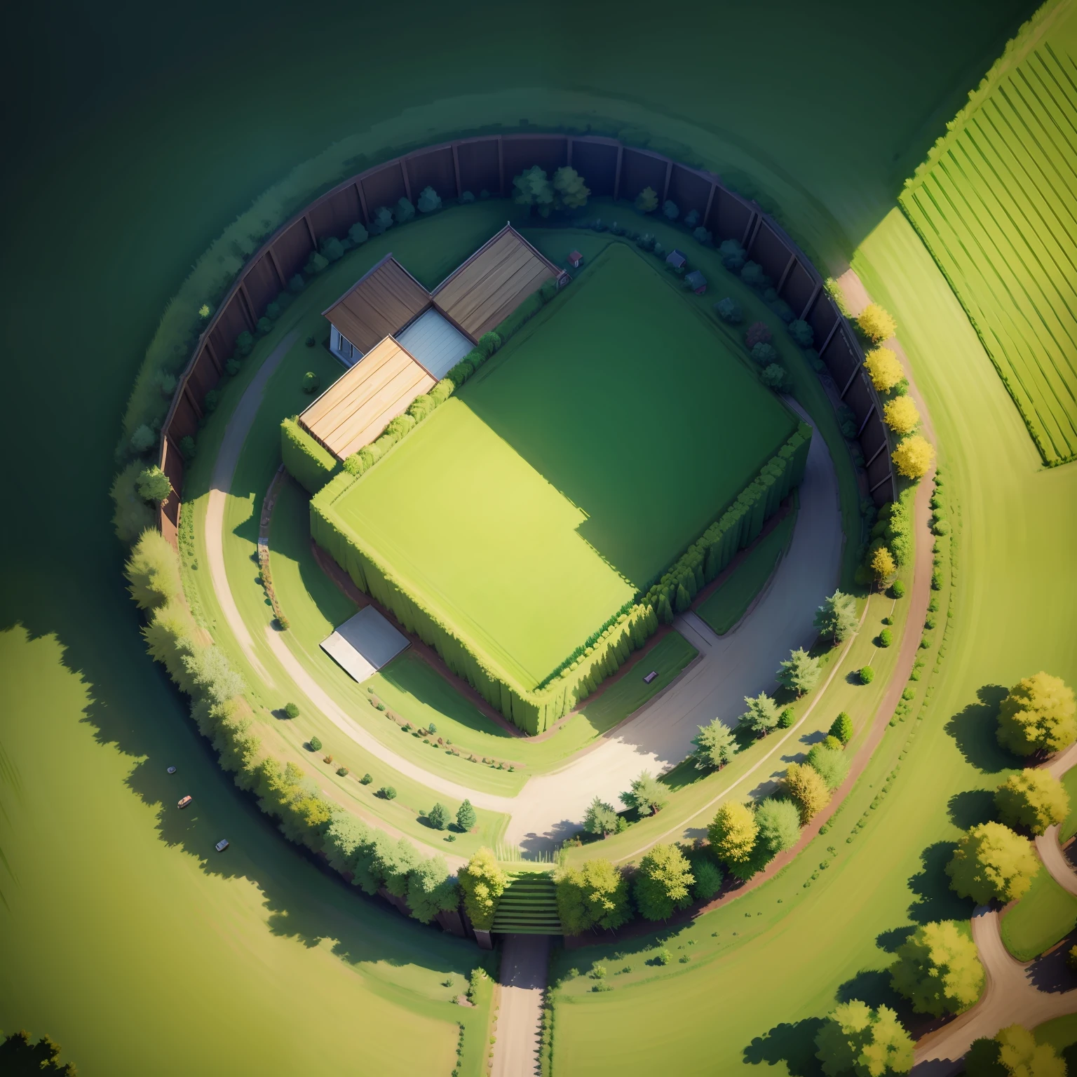 pixelart, grassy fields, Look straight down from above，God perspective，Perspective composition, A high resolution, A high resolution，game scenes