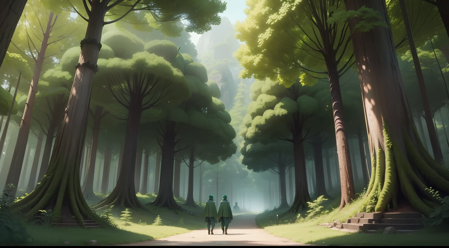 A green forest where the Avatars live, there are four groups of Avatars.