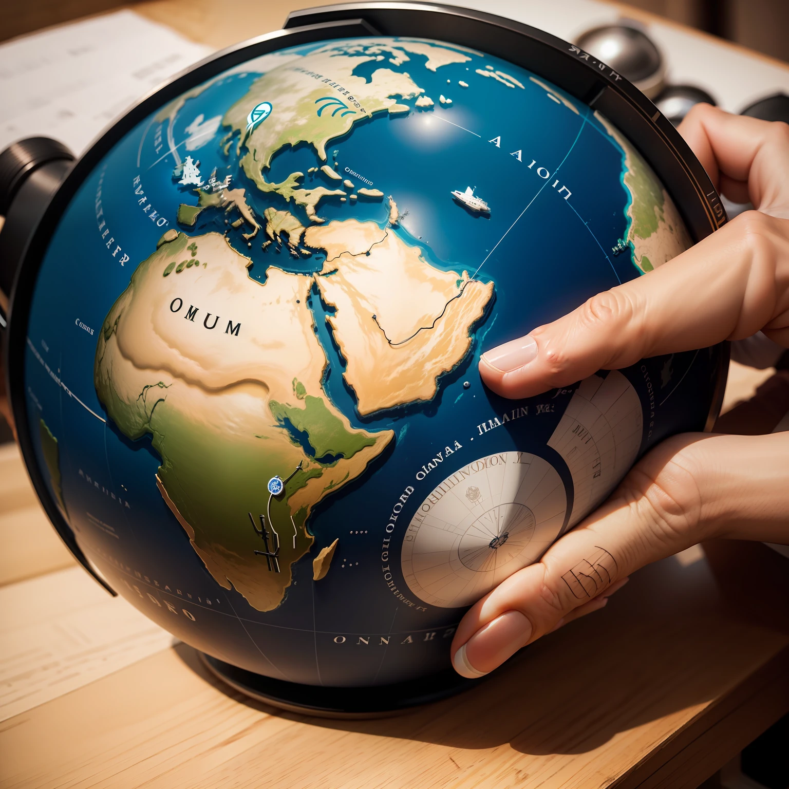 Create a logo for an evangelical missions shirt: com a seguinte mensagem; MISSIONS TO THE ENDS OF THE EARTH. THE IMAGE MUST HAVE A LEAKED GLOBE WITH BIBLE BELOW