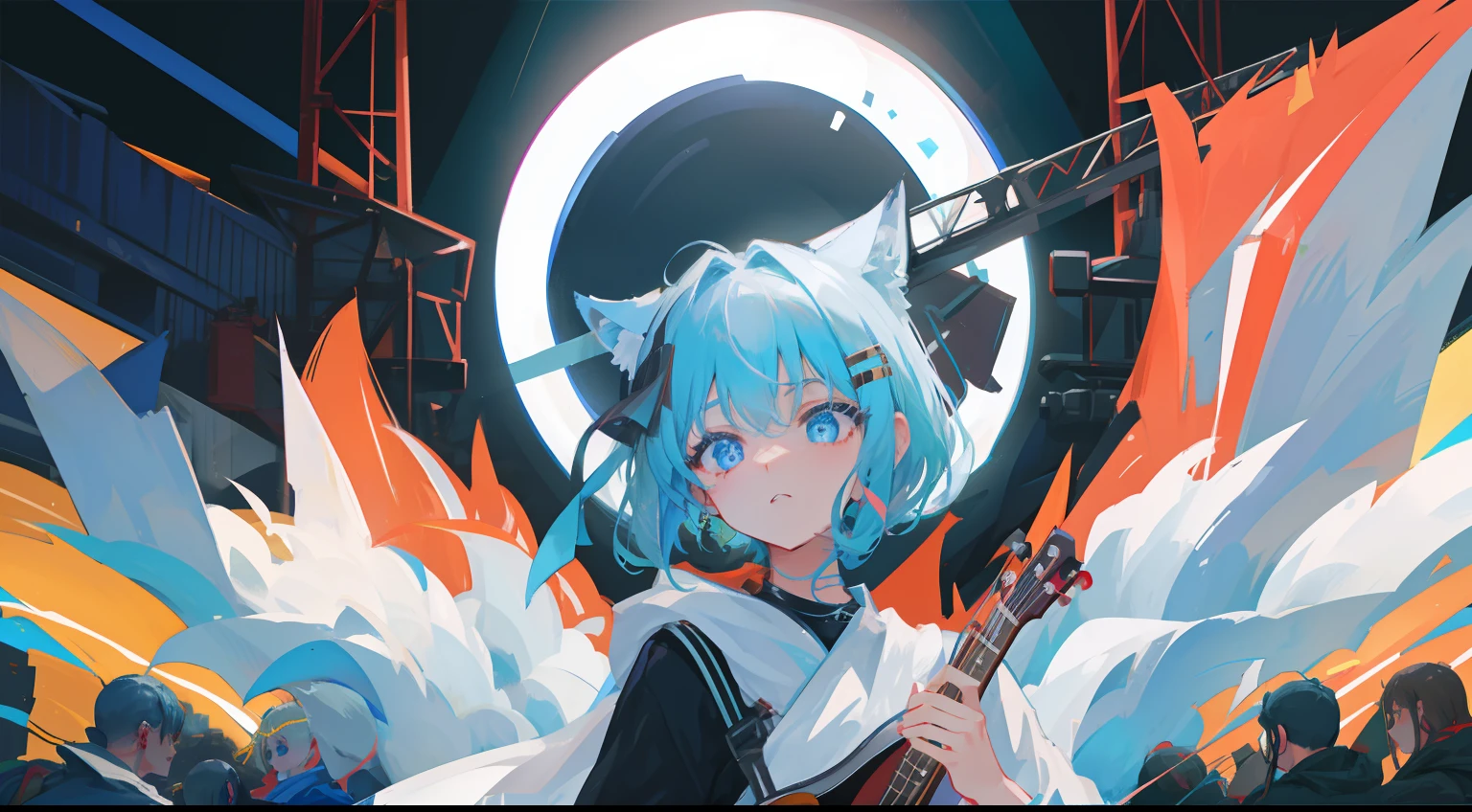 Wolfcut、femele、Enthusiasm、livestream、guitarrist、stage、Cool、J-Pop