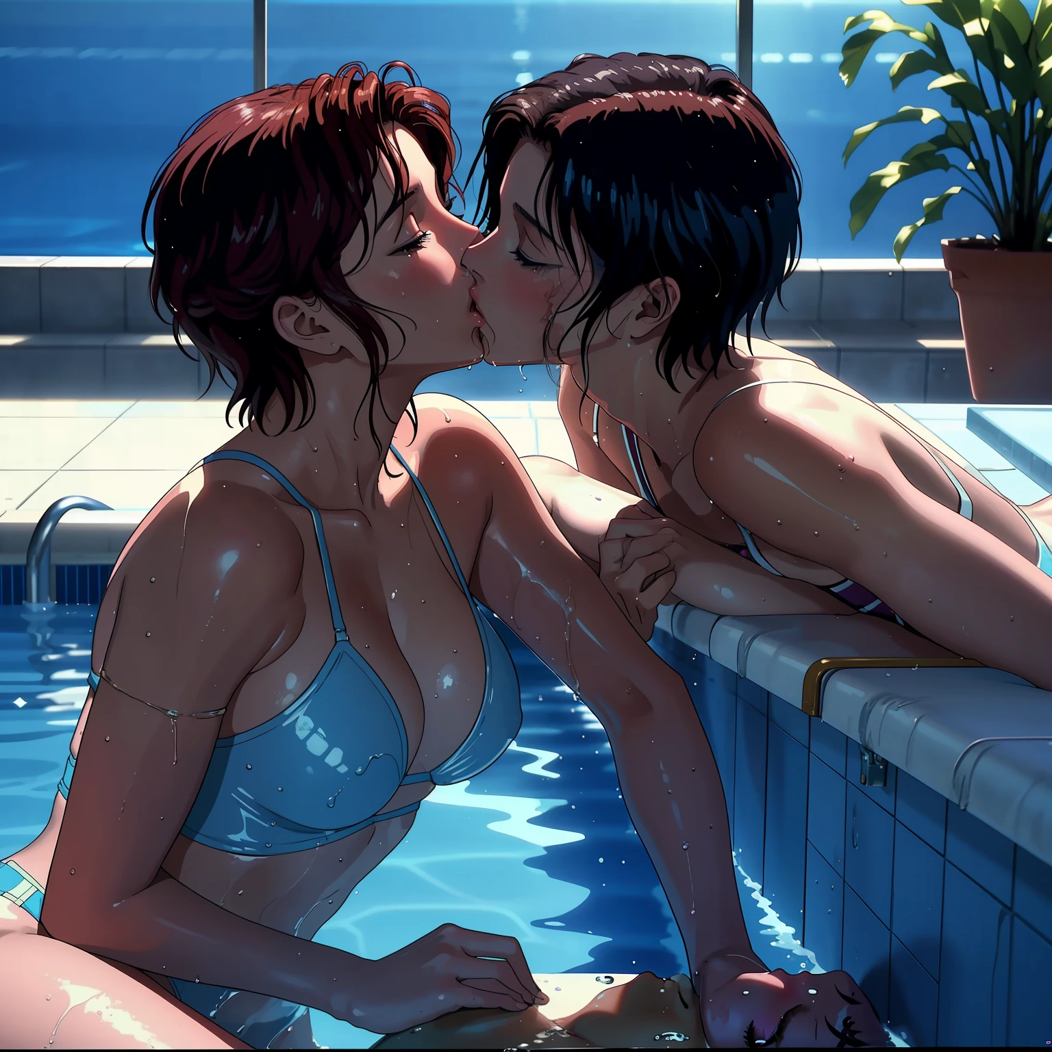 they are kissing in the pool, lesbian kiss, lesbian, lesbians, sexy movie photo, making out, 1995 movie, carnal ) wet, kiss mouth to mouth, perfect movie shot, perfect scene, movie, lesbian embrace, 1 0 8 0 s, 1080s, kissing, kiss, wonderful scene, 9 0 s romantic movie, trailer