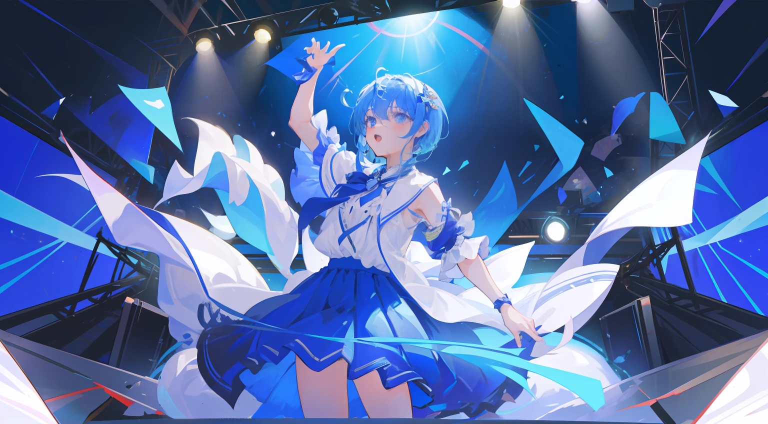 Wolfcut、femele、Enthusiasm、livestream、guitarrist、stage、Cool、J-Pop、Blue and hot、Dreams、Boys' outfits