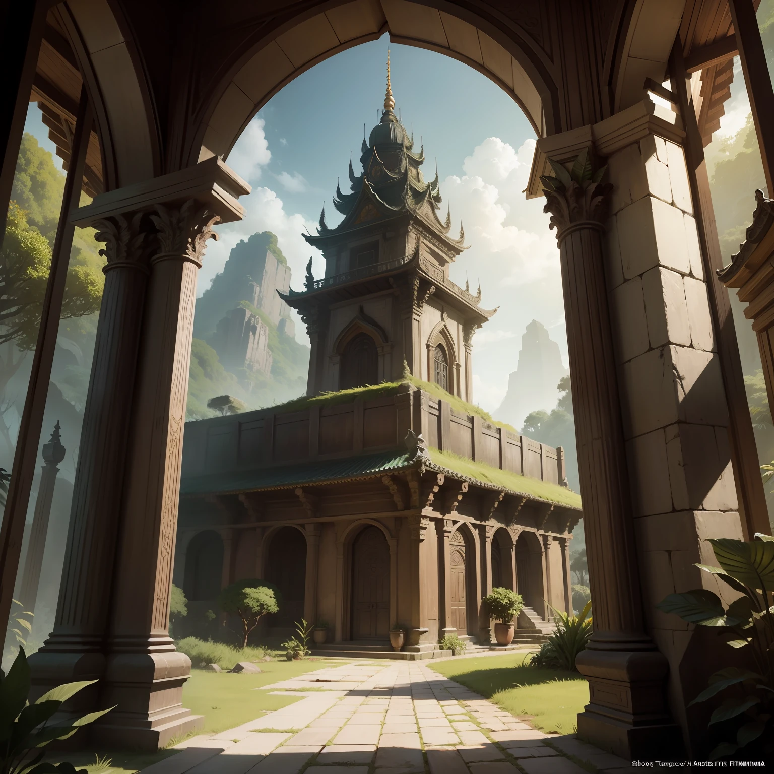 Templo estelar, rpg, art, jungle