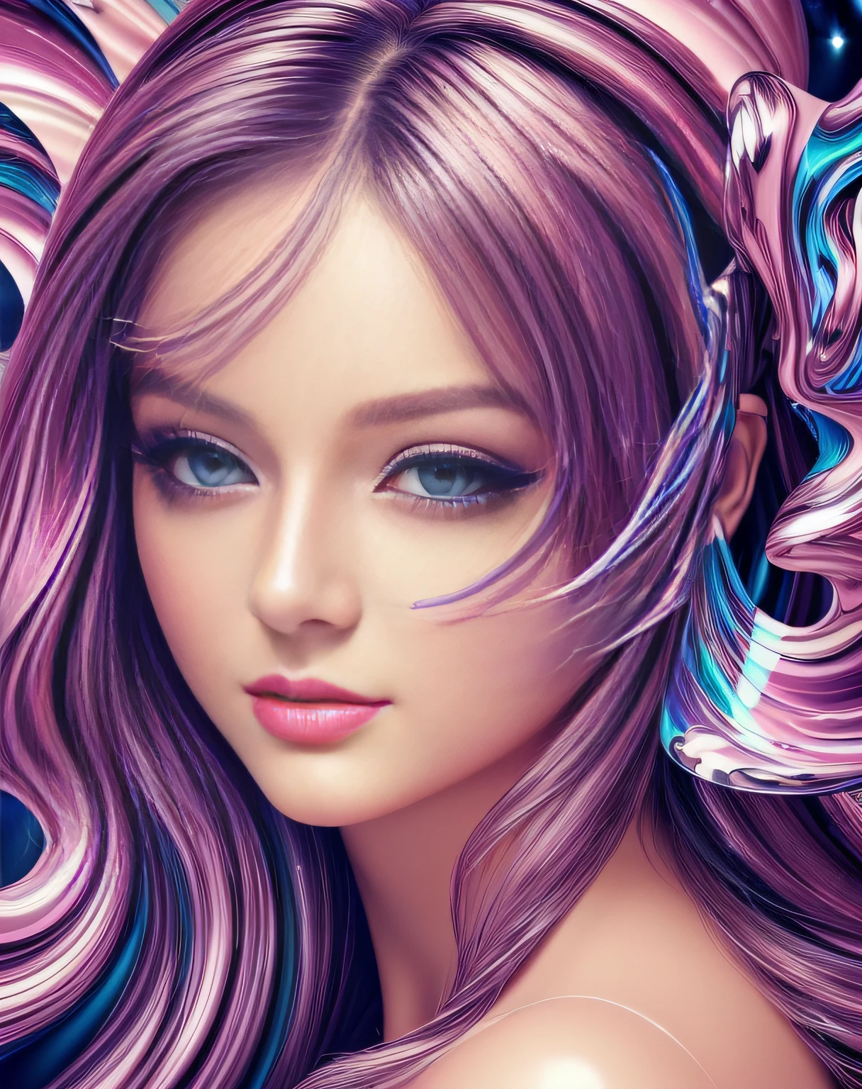 (masterpiece, best quality, glossy, beautiful digital art:1.4), (stunning 21yo woman:1.6), dream in color, magical, (super glossy:1.3), ultra detailed, insanely intricate, wallpaper, 8k