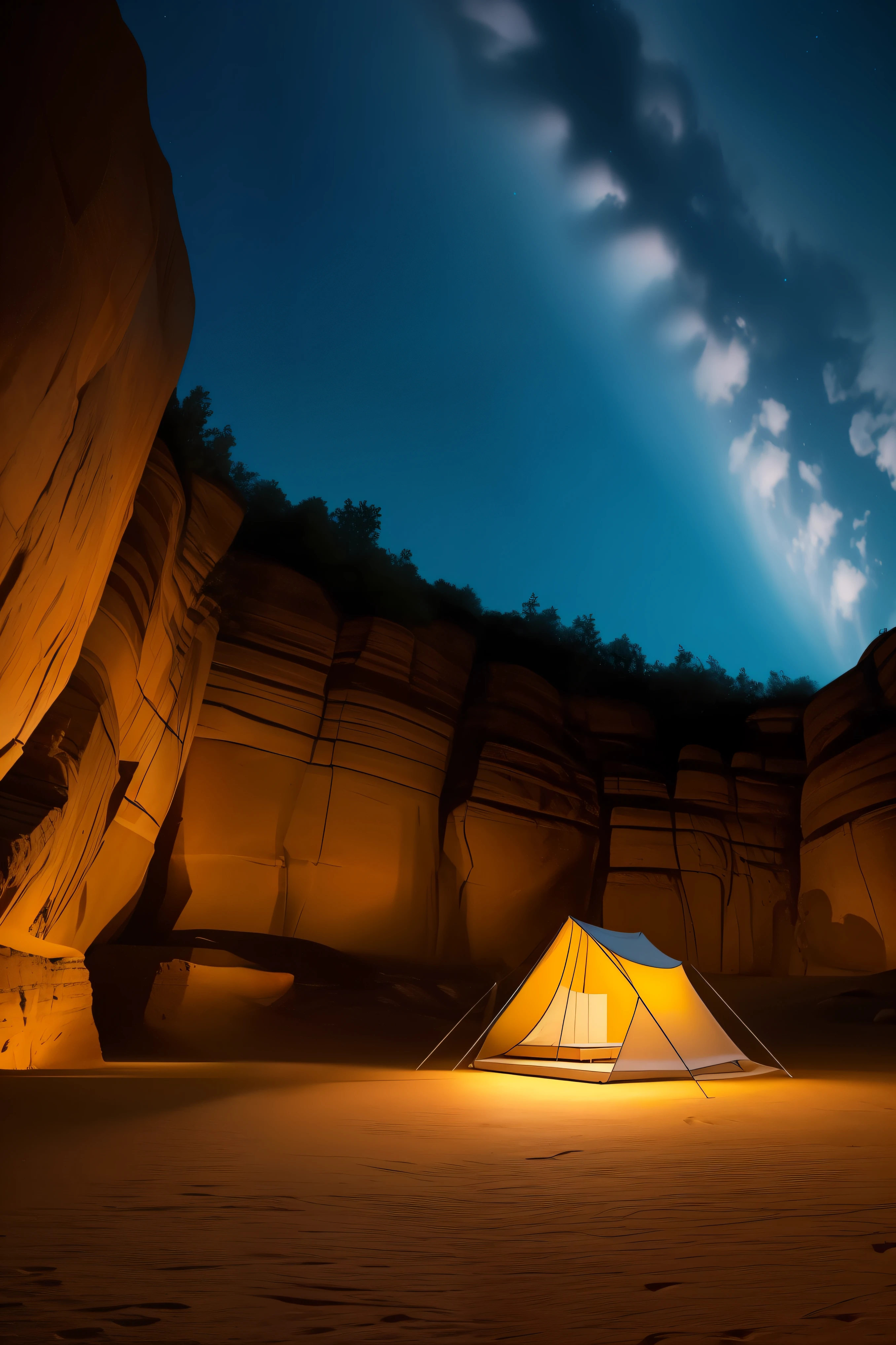 (Silencio en la noche ya todo esta en calma el musculo duerme la ambicion descansa), pintura digital ultra realista , muy detallada ,texturas, efectos 3D, Ultra HD, Obra de arteo impresionantes de 8K , Film lighting