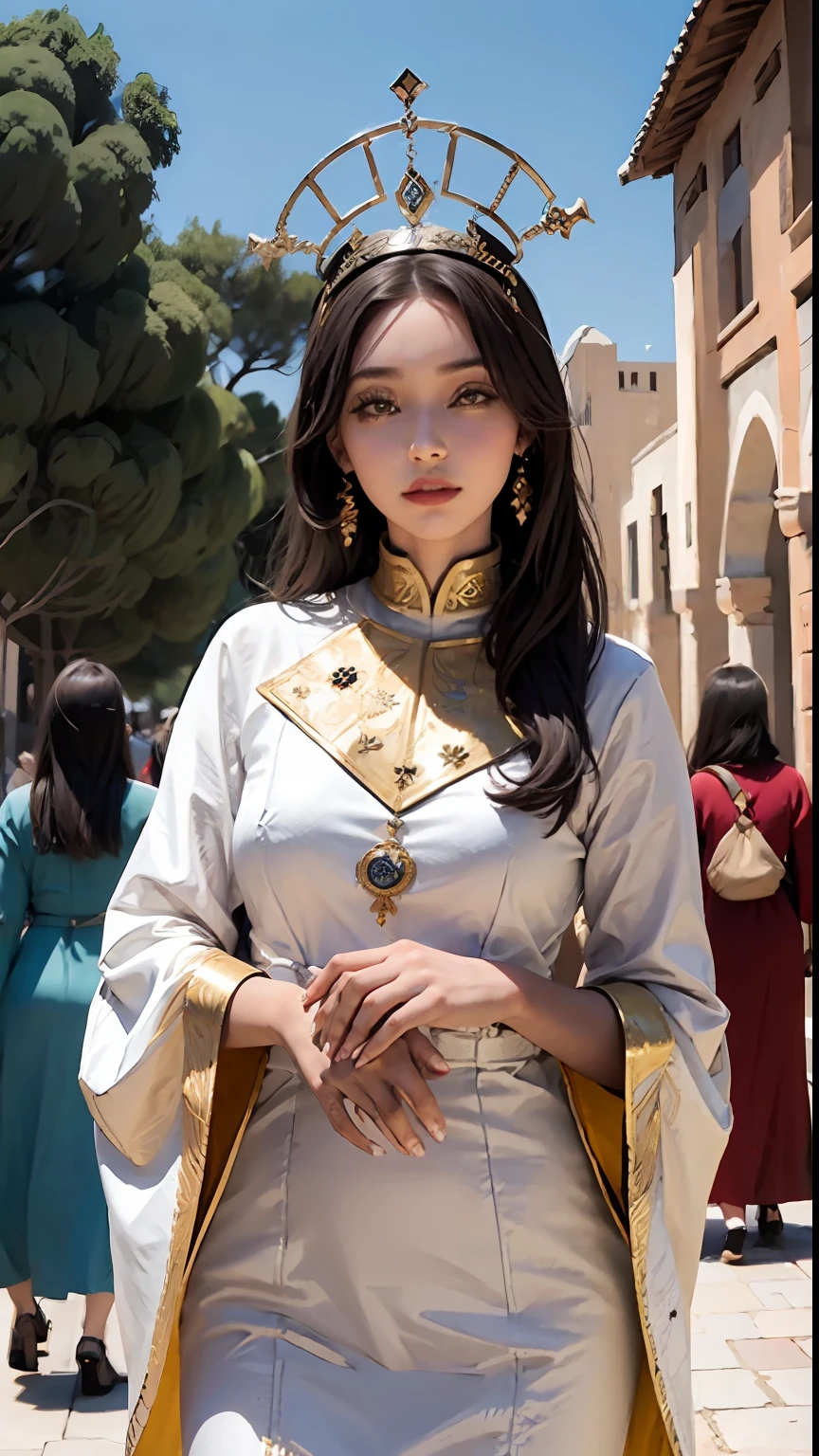 (1girl:1.3), Moroccan caftan full dress outfit moroccan city
Art officiel, Unity 8k wallpaper, Ultra detailded, beautiful and aesthetic, beau, master piece, beste-Qualit, Fantastical Atmosphere, Palette apaisante, Humeur tranquille, Ombrage doux,
Miko Priestess, sort de charme, talisman familier, devoirs de jeune fille du sanctuaire,