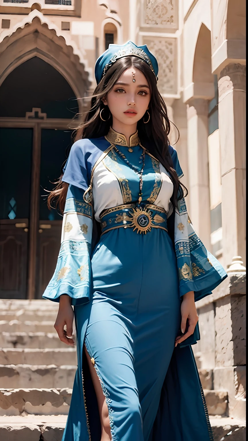 (1girl:1.3), Moroccan caftan full dress outfit moroccan city
Art officiel, Unity 8k wallpaper, Ultra detailded, beautiful and aesthetic, beau, master piece, beste-Qualit, Fantastical Atmosphere, Palette apaisante, Humeur tranquille, Ombrage doux,
Miko Priestess, sort de charme, talisman familier, devoirs de jeune fille du sanctuaire,