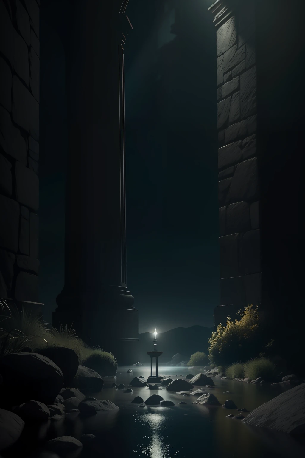 (Silencio en la noche ya todo esta en calma el musculo duerme la ambicion descansa), pintura digital ultra realista , muy detallada ,texturas, efectos 3D, Ultra HD, Obra de arteo impresionantes de 8K , Film lighting