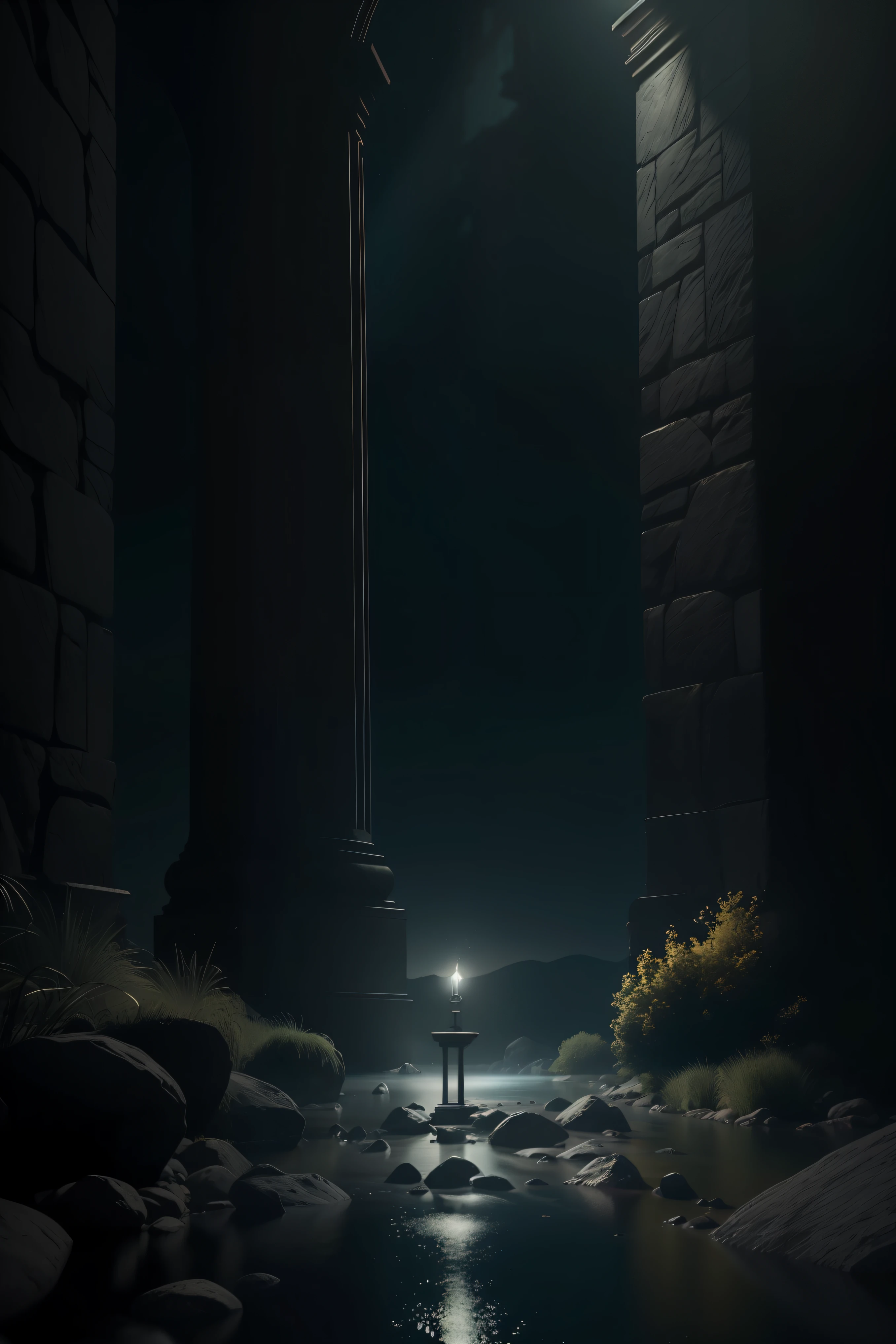 (Silencio en la noche ya todo esta en calma el musculo duerme la ambicion descansa), pintura digital ultra realista , muy detallada ,texturas, efectos 3D, Ultra HD, Obra de arteo impresionantes de 8K , Film lighting