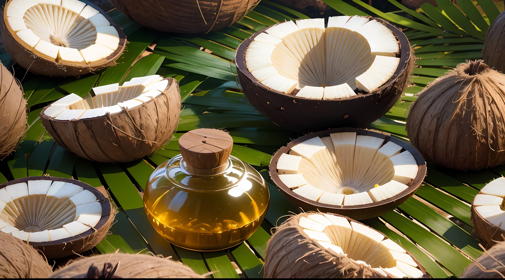 Frutos de coco, Cocos, fruta coco, coconut oil, espadas, naturais, Natureza, Natureza, Linda, renderizado, fotorrealista, UltraHD, 4k, texturasdetalhadas, sombras detalhadas, cores detalhadas, por do sol, sol se pondo, Sunset, Natureza Linda, fundo preto, por do sol, contraste detalhado, contraste realista, alta resolução, cores detalhadas,