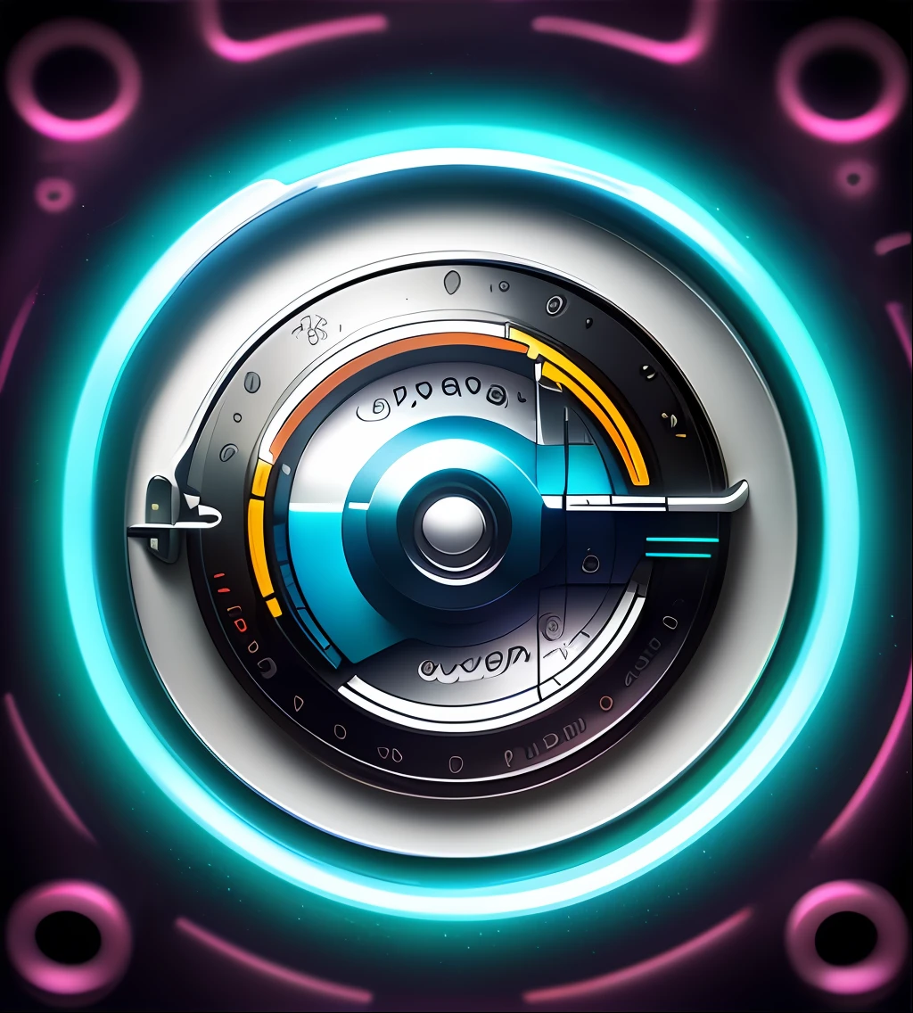 Imagem de um sinal circular com um logotipo azul e preto , Logotipo 3D, logotipo redondo, c4d, C 4 D, Estilo C 4D, Cinema 4D, Cinema 4D, cinema4d, Cinema 4D, logotipo arredondado, 2 d logo, arte do logotipo, Cinema-4D, maxon Cinema 4D fundo com livros e cadernos realista, 8k