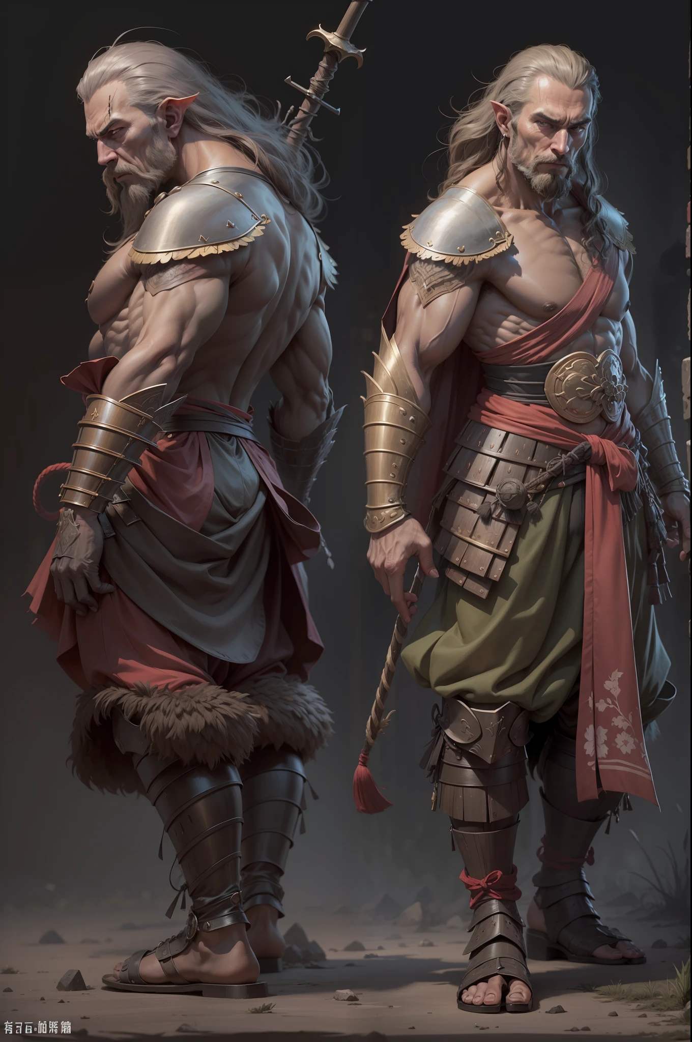 (anthropomorphic turtle),(Elephant Man Samurai:1.4),longspear,a tall body,Stout limbs,Look at me condescendingly,disdain,despise,tosen,((closeup cleavage,facial closeups,Close-up strengthened)),The long hairs of the flame fluttered in the wind,combats,Dynamic lines,Dimly lit battlefield,Ruined castle,(stereoscopic perspective:1.4),Works of masters,super-fine,4K分辨率,high qulity,电影灯光,High picture detail,Detailed pubic hair,Epic shooting,Clearly focused hair,Detailed hair depiction,acurate